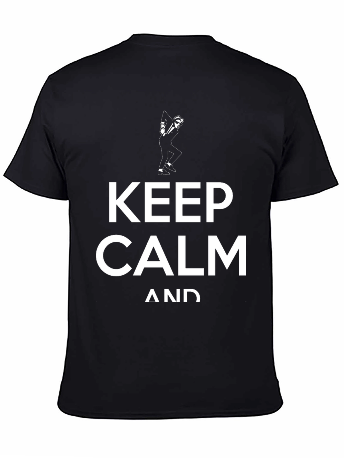 Black Keep Calm Graphic Black T-Shirt view 4