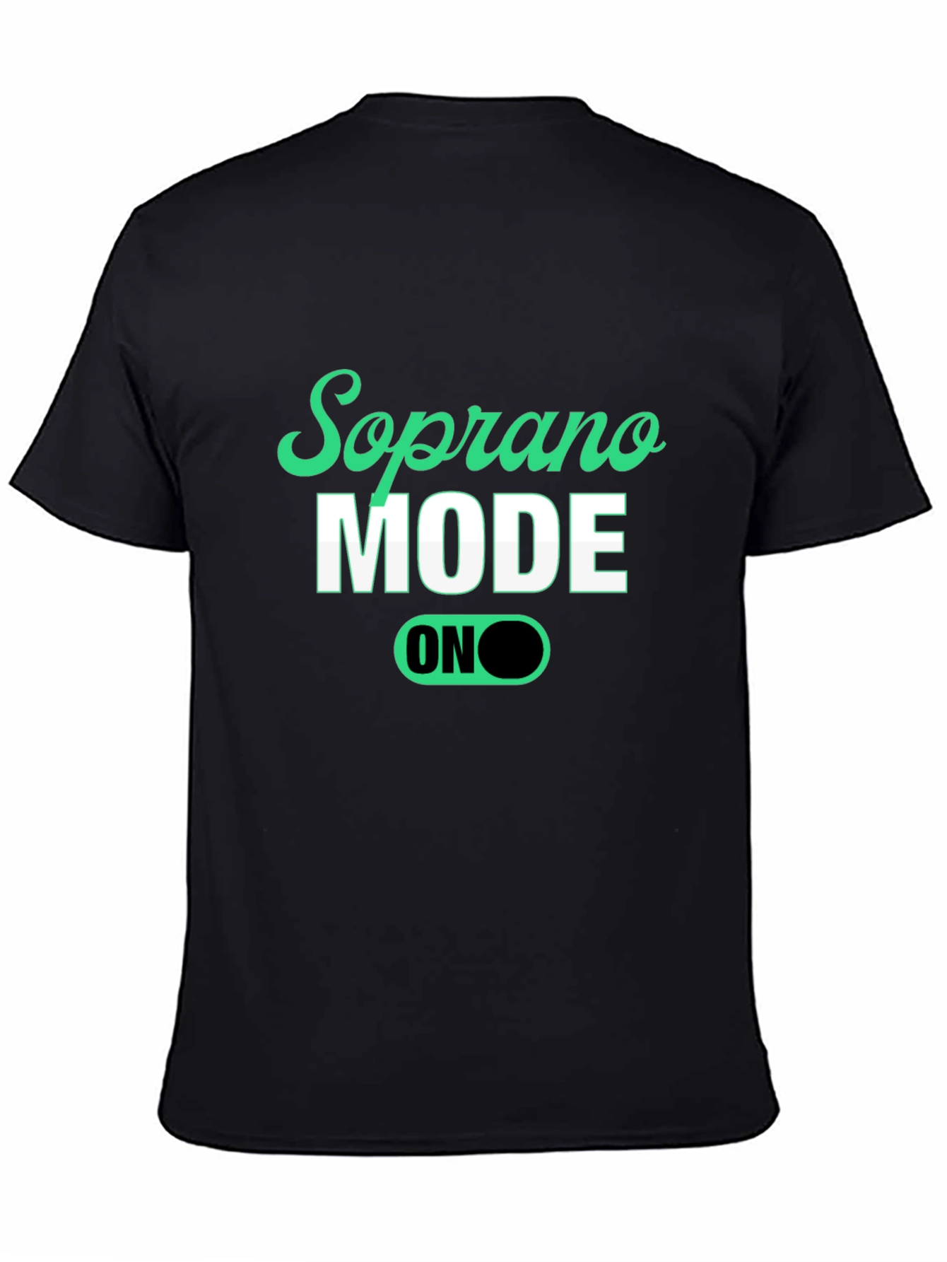 Soprano Mode On Black Graphic Tee - 4