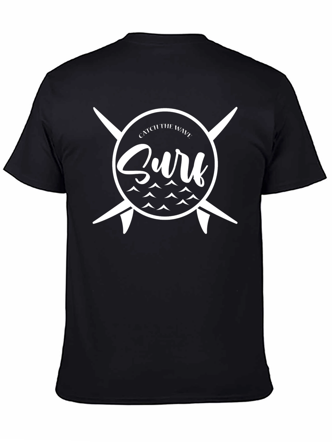 Black Catch the Wave Surf T-Shirt - Black view 4