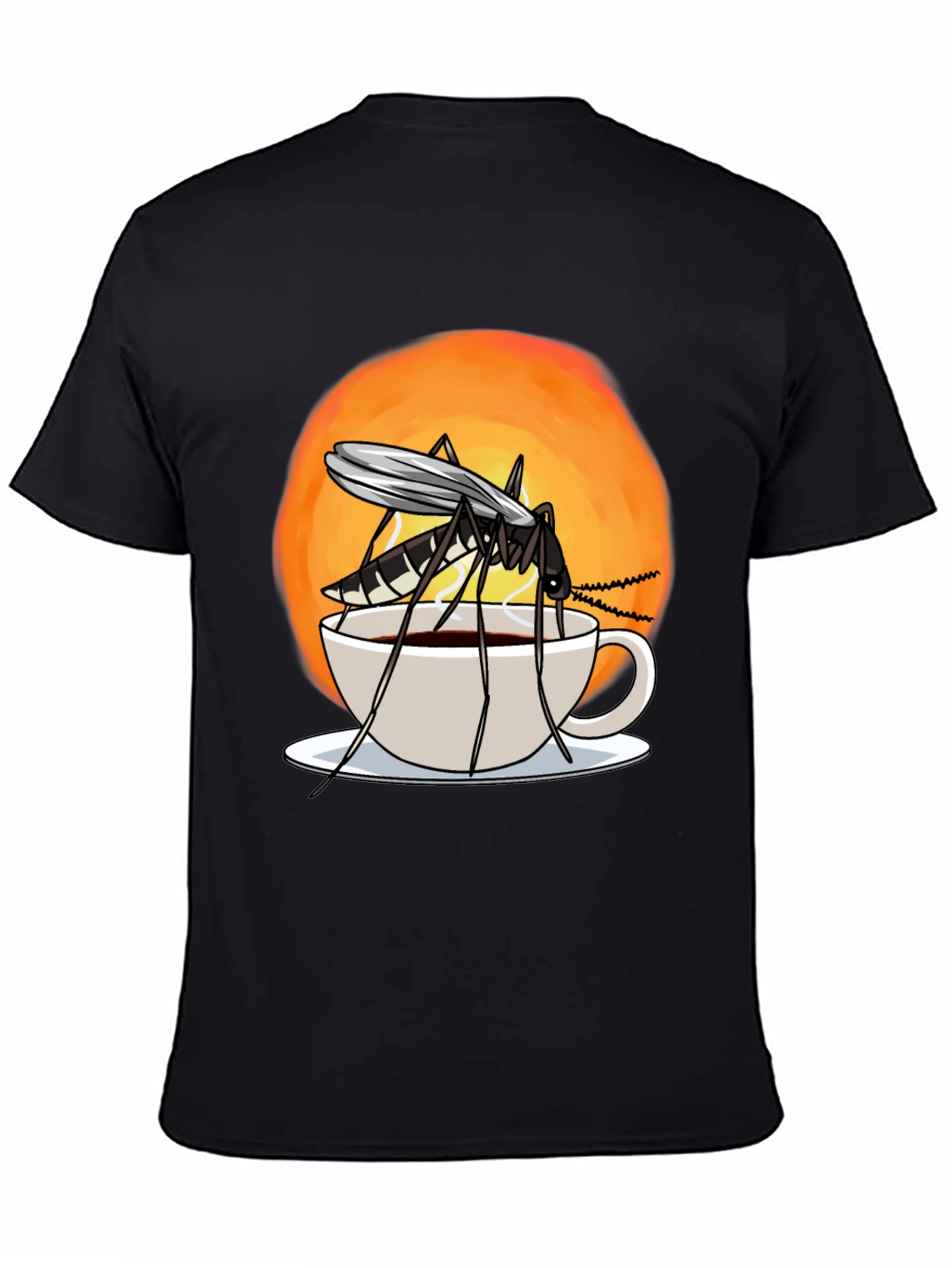 Black Mosquito Coffee T-Shirt - Funny Insect Graphic Tee view 4