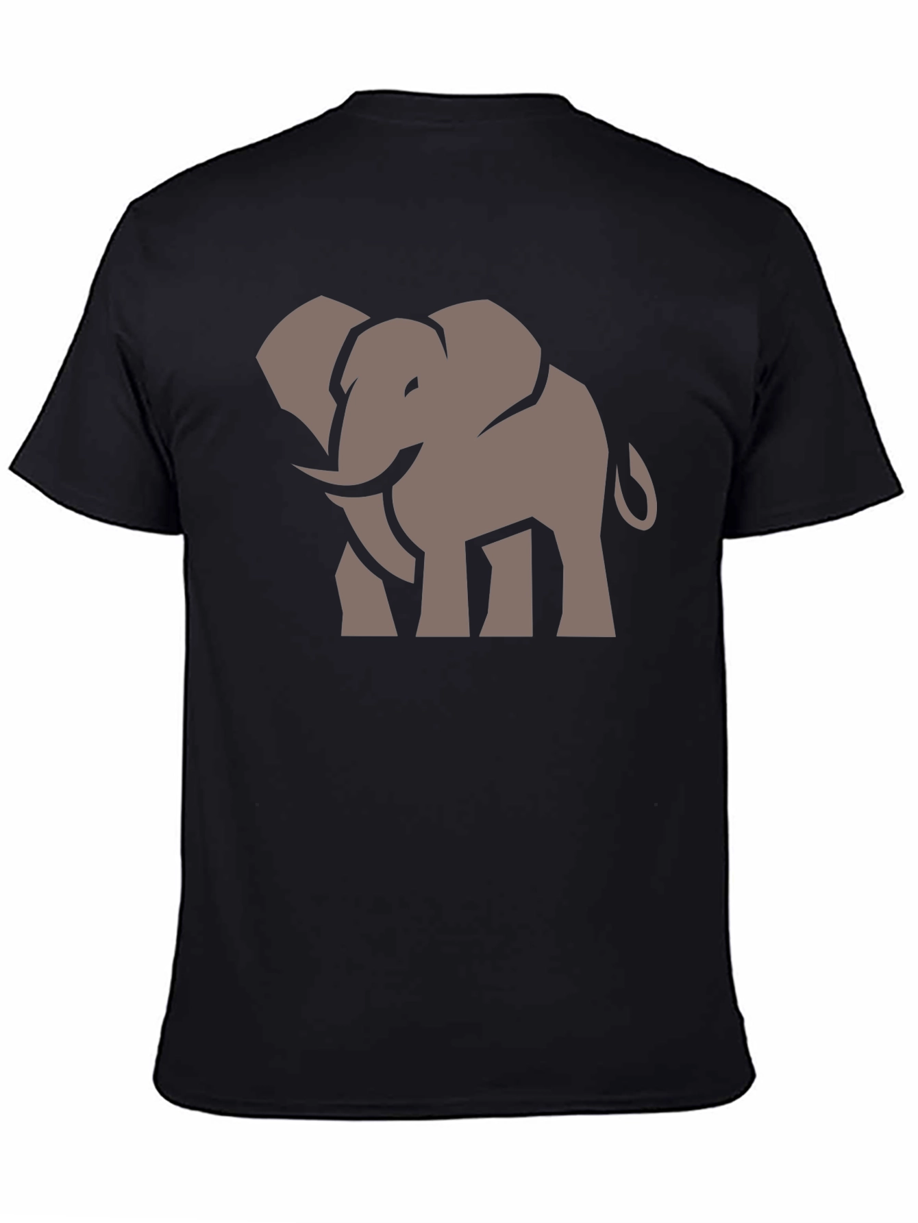 Black Elephant Graphic Tee - Stylish Men's Black T-Shirt view 4
