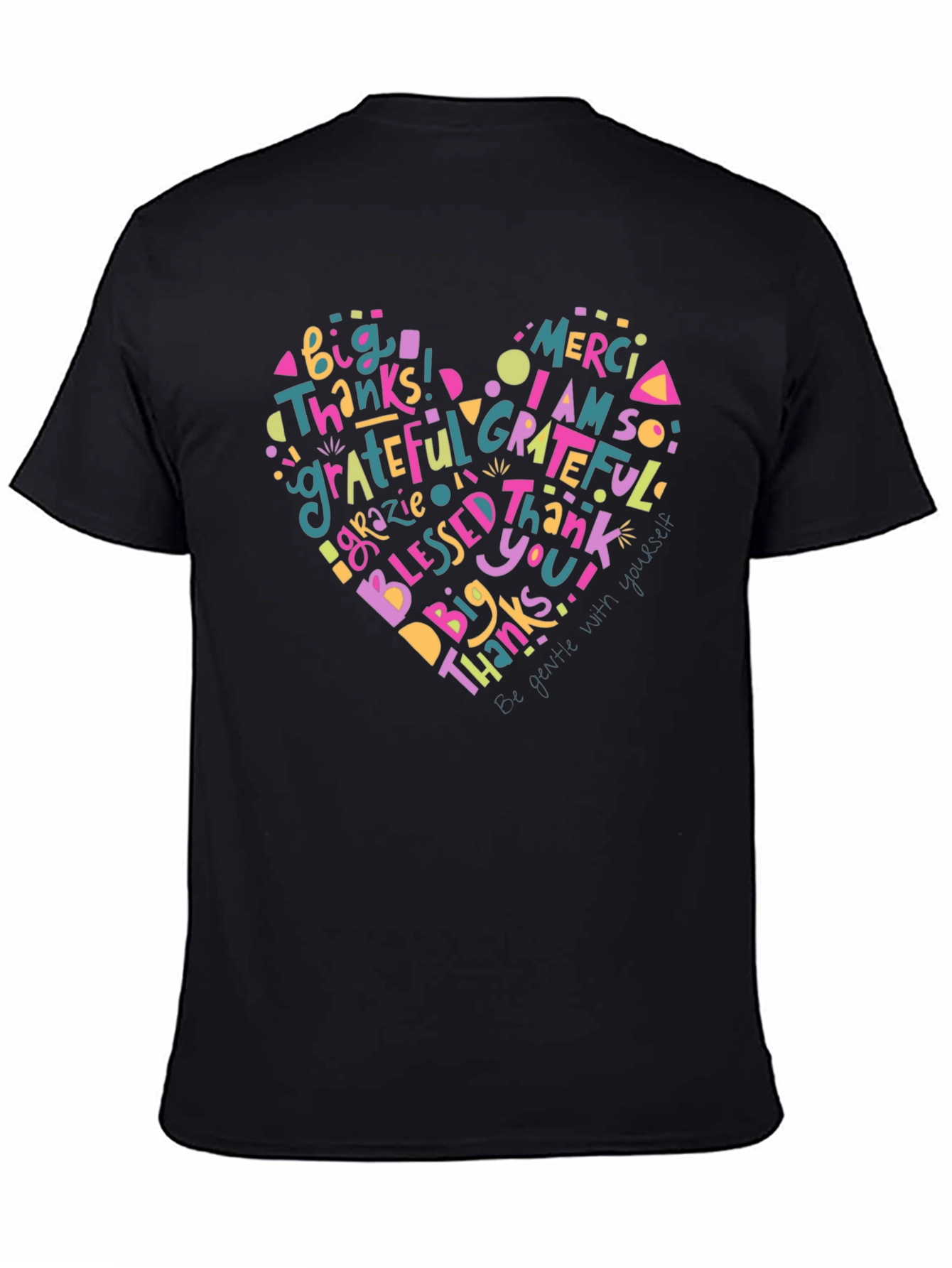 Grateful Heart Graphic T-Shirt - Men's Casual Tee - 4