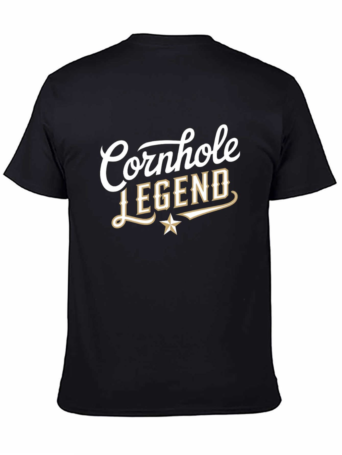 Black Cornhole Legend T-Shirt - Black, Casual Comfort view 4