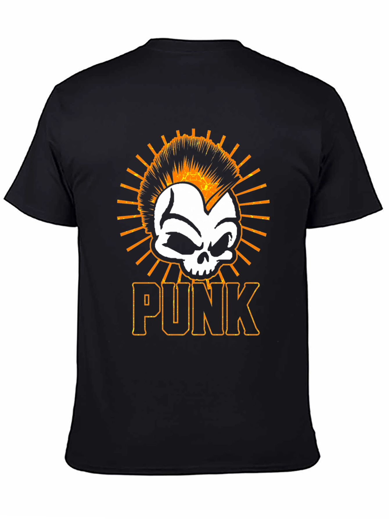 Black Punk Rock Skull T-Shirt - Edgy Graphic Tee view 4