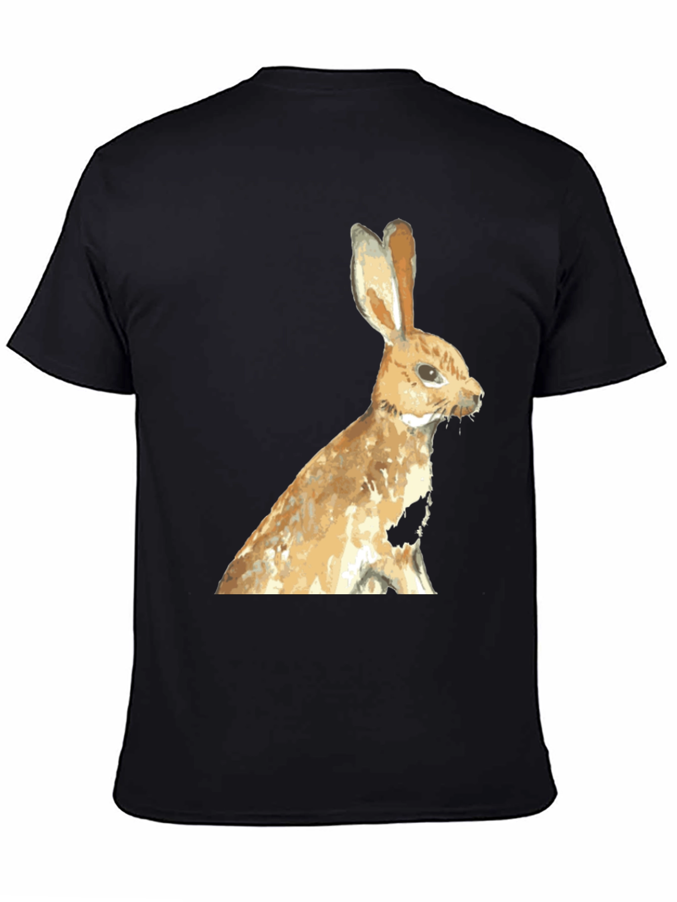 Black Rabbit Graphic Black T-Shirt view 4