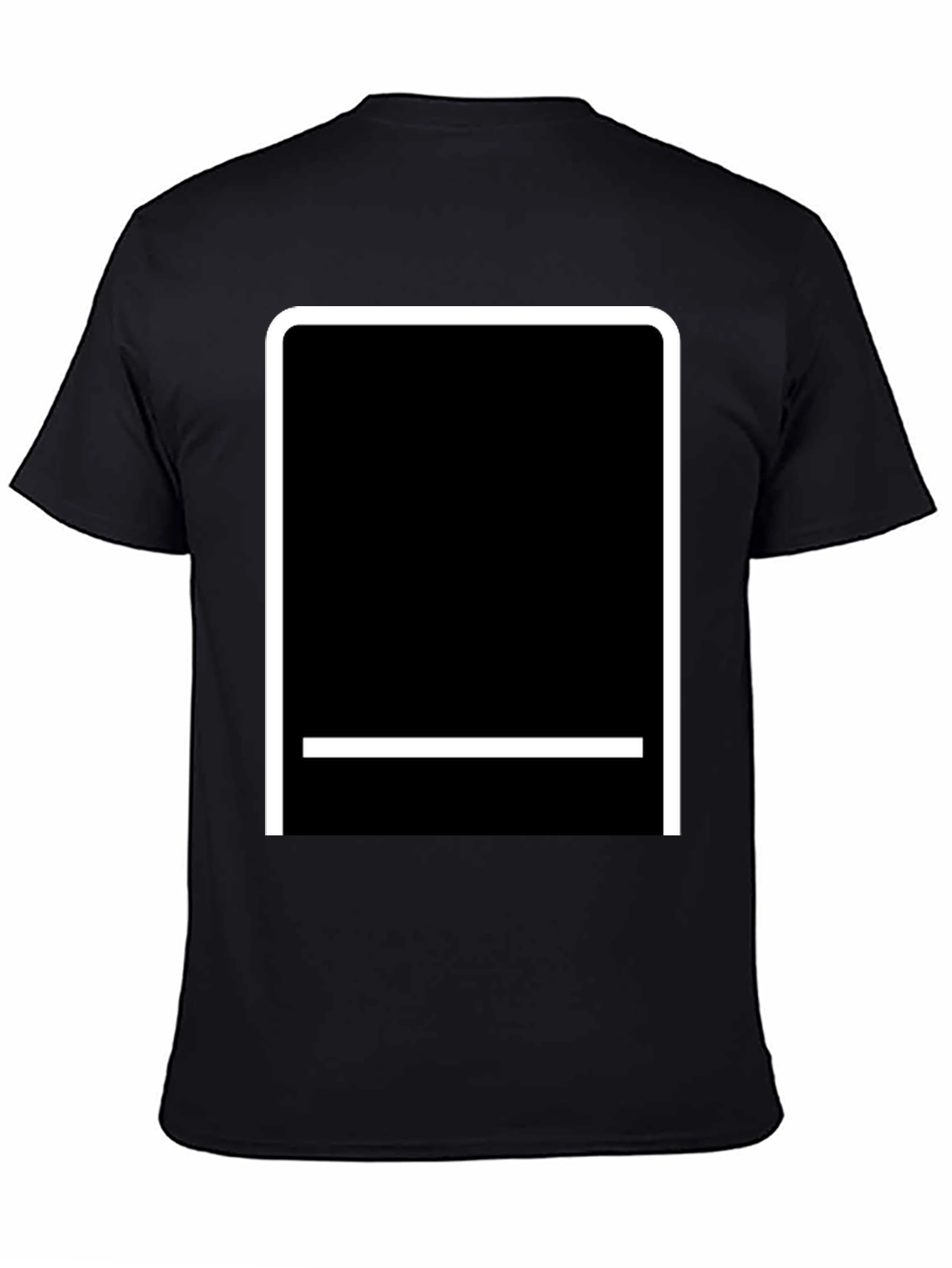 Black Modern Black T-Shirt with White Graphic Design view 4