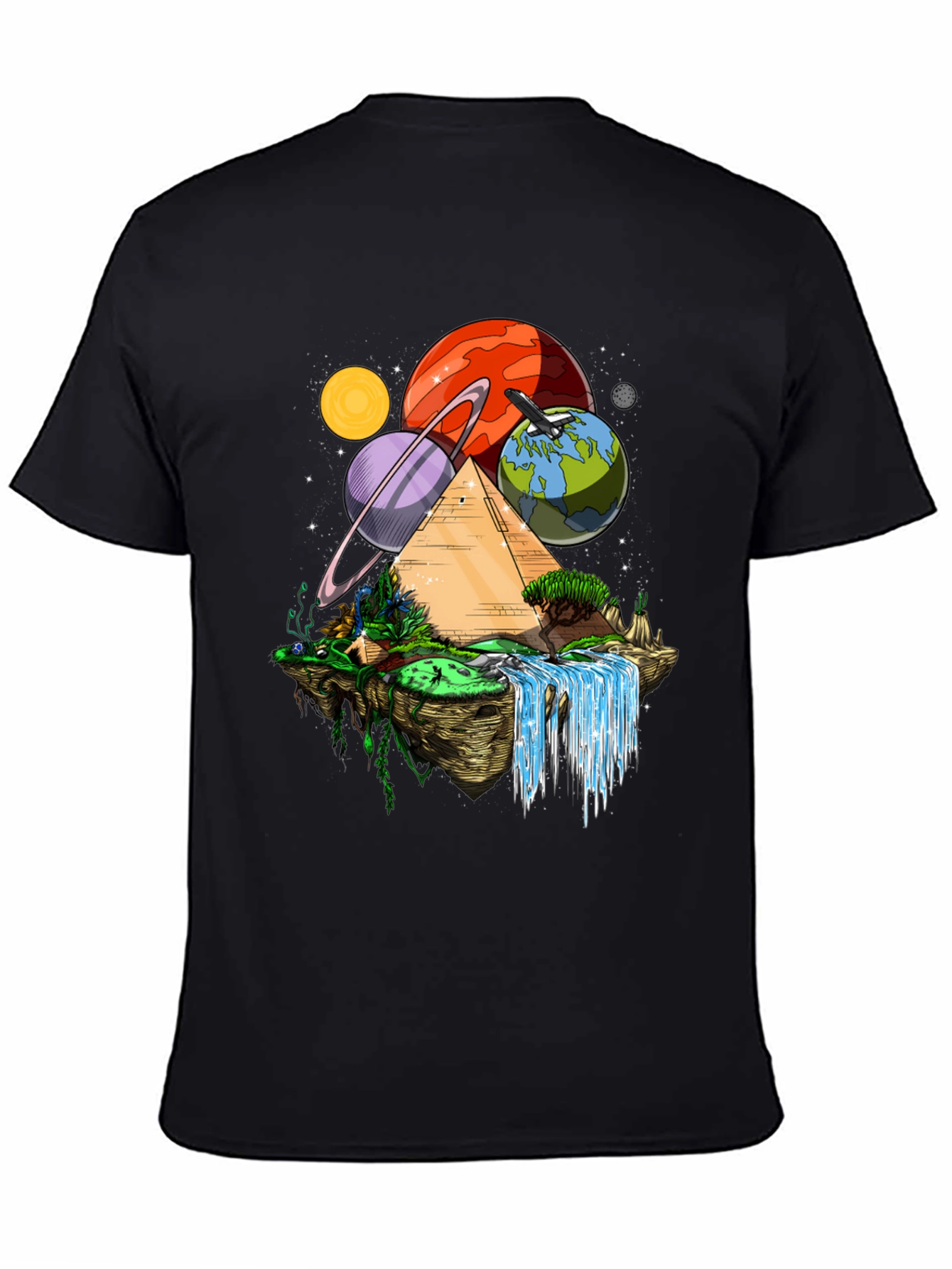 Cosmic Pyramid Black T-Shirt - 4