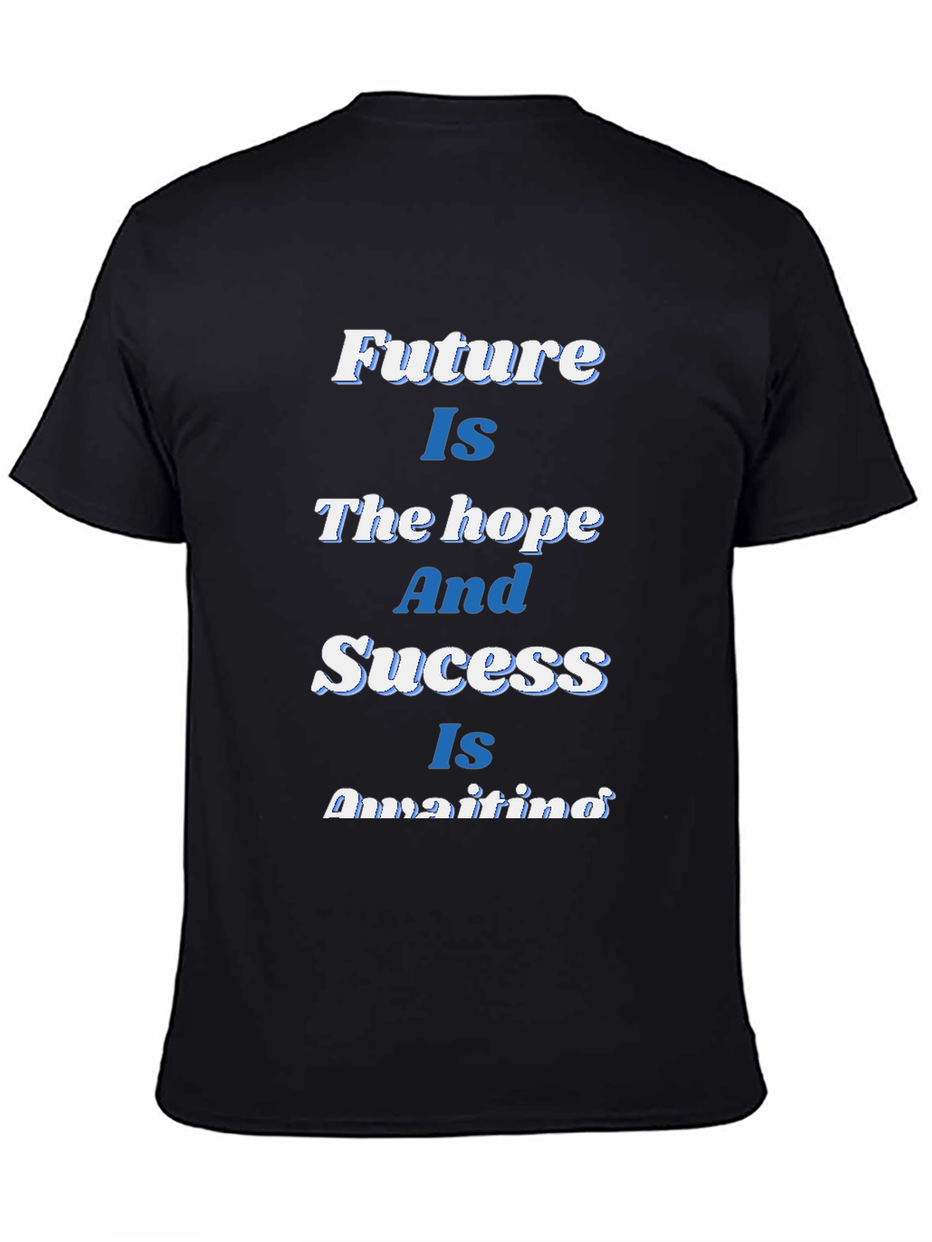 Black Future Success Graphic T-Shirt - Soft Cotton Blend view 4