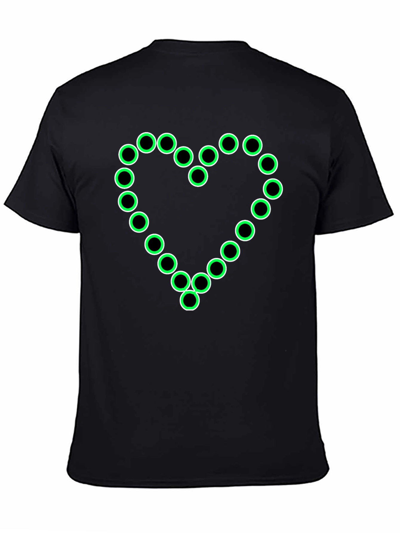 Black Heart of Light - Unique Black T-Shirt view 4