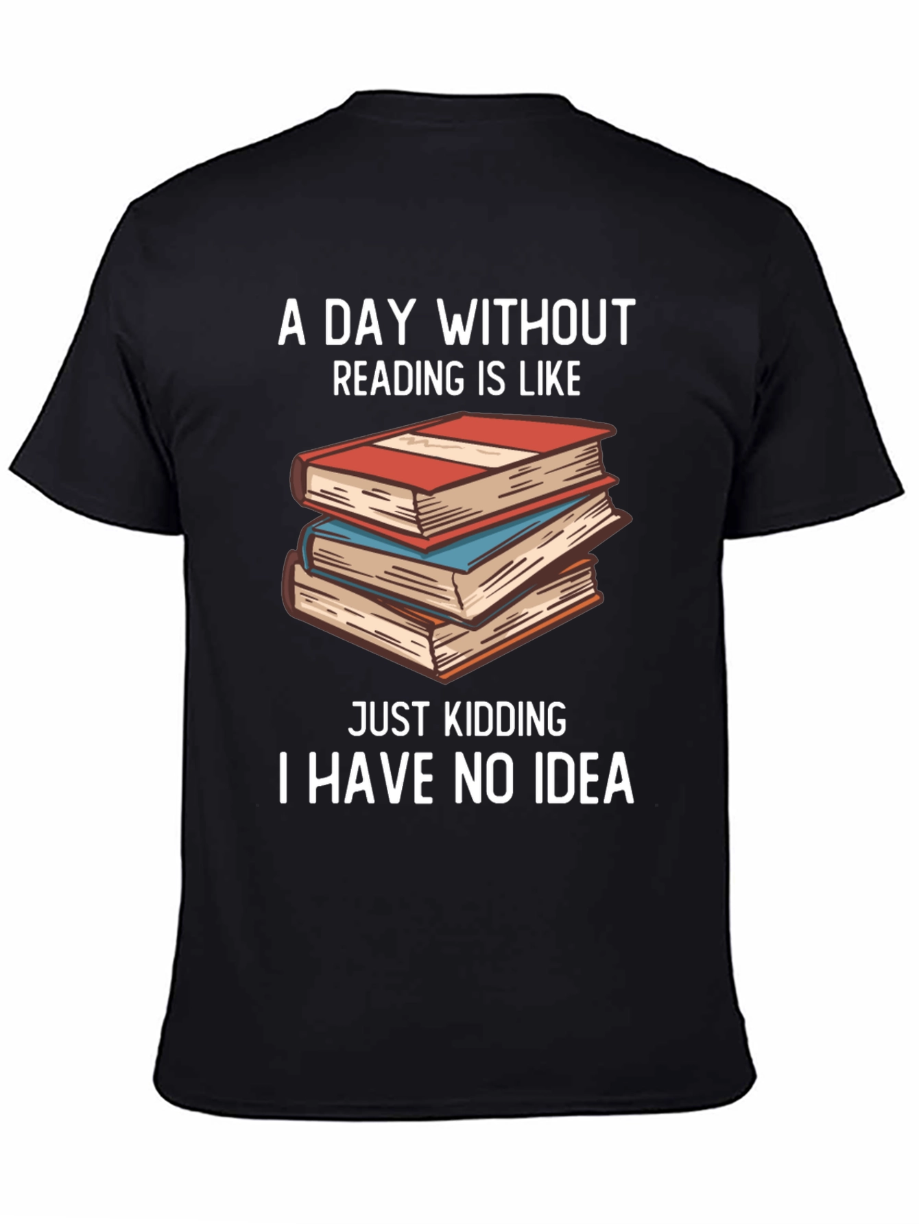 Black Funny Reading T-Shirt for Book Lovers view 4