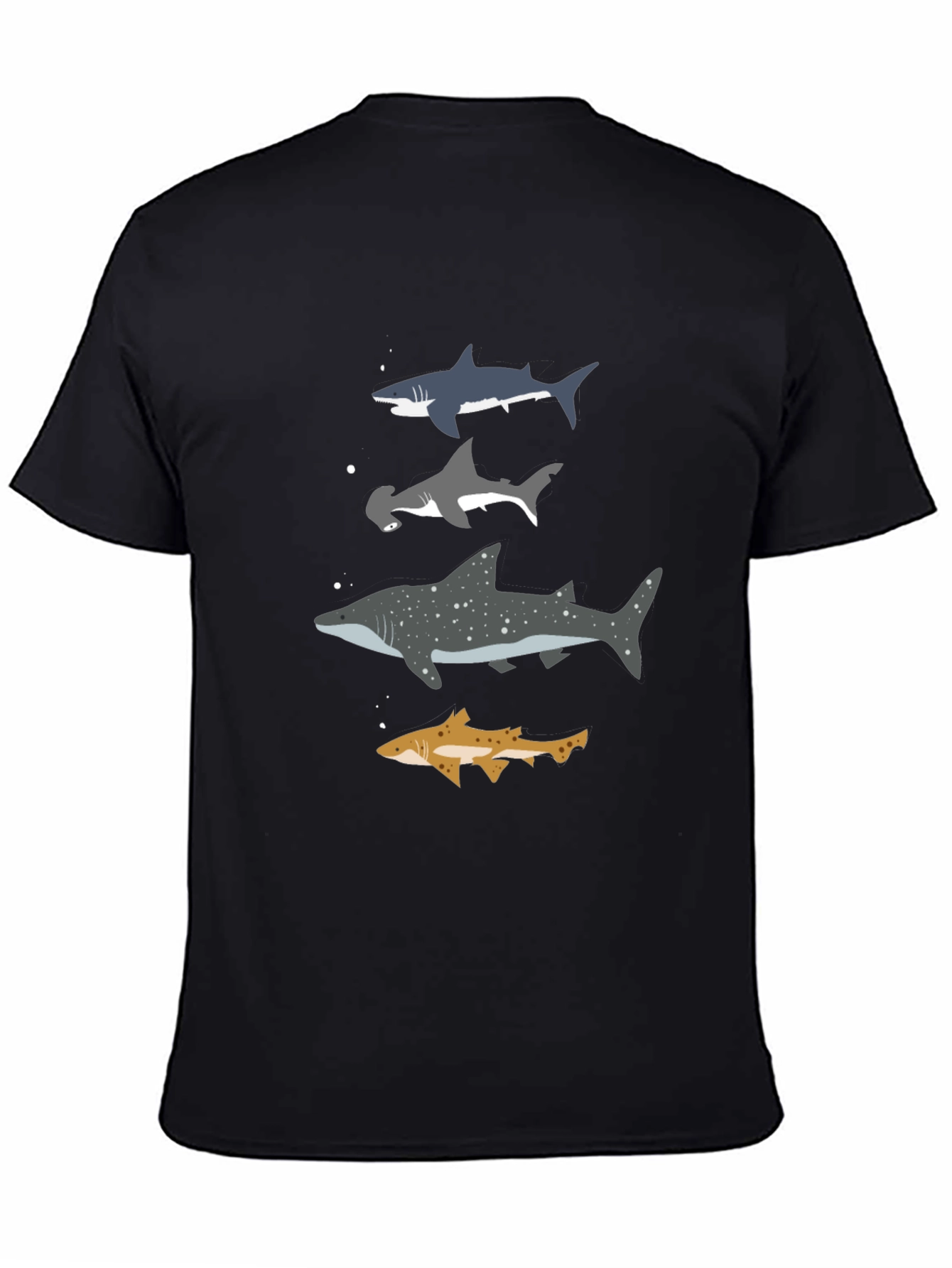 Black Shark Species T-Shirt - Marine Biology Tee view 4