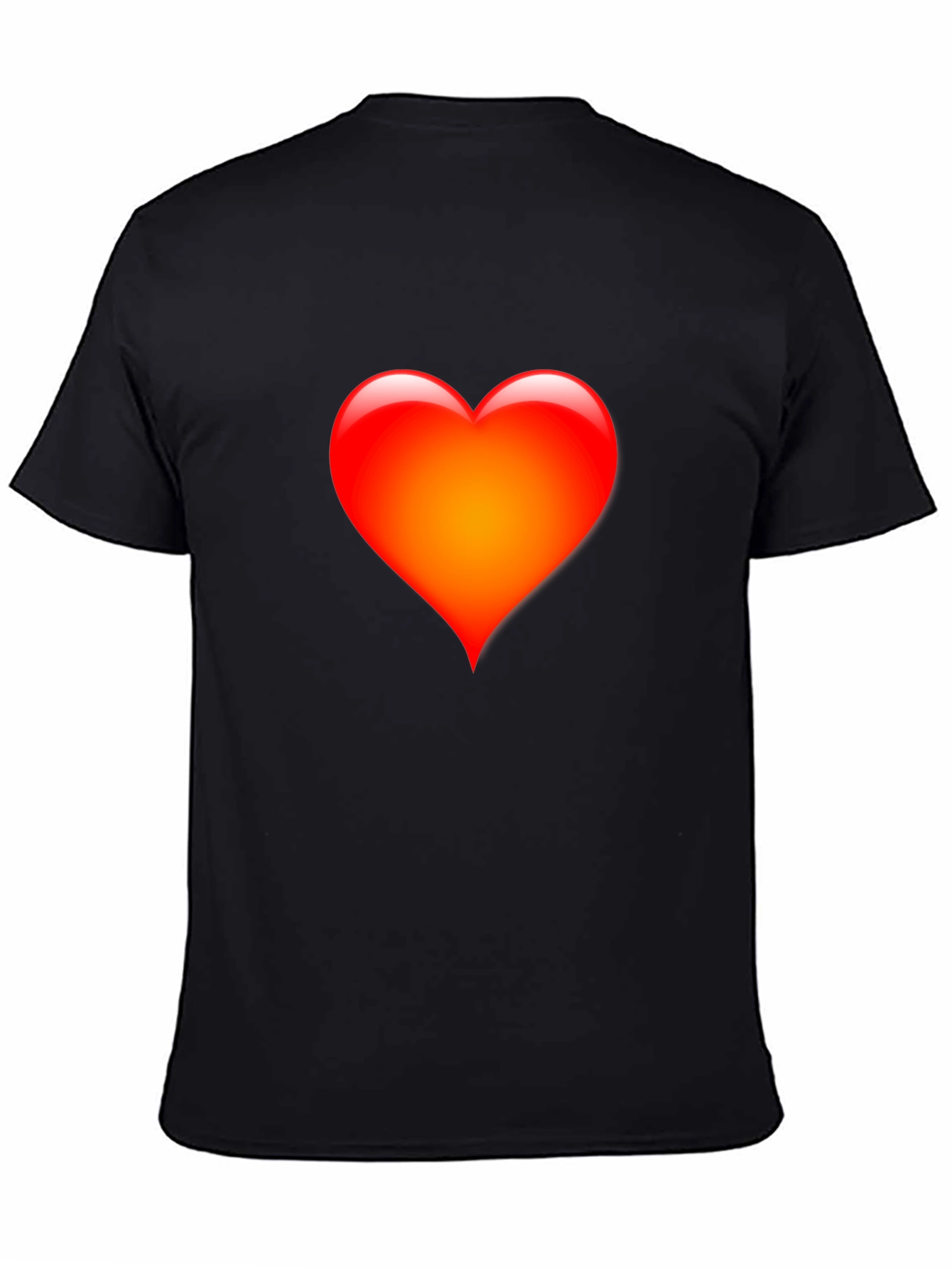 Black Heart Graphic Black T-Shirt - Express Your Love! view 4