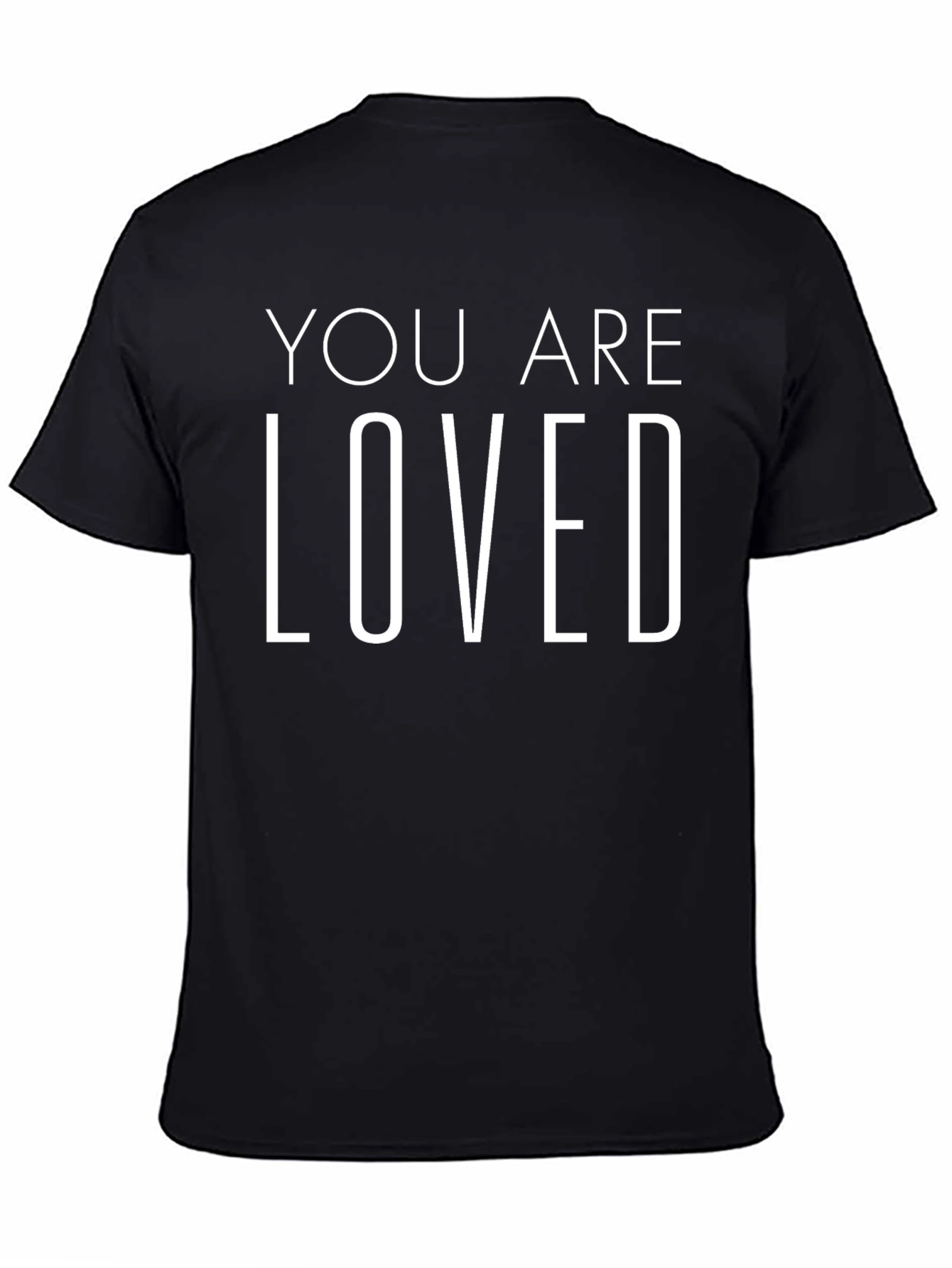 Black You Are Loved Black Graphic Tee - Comfort Fit view 4