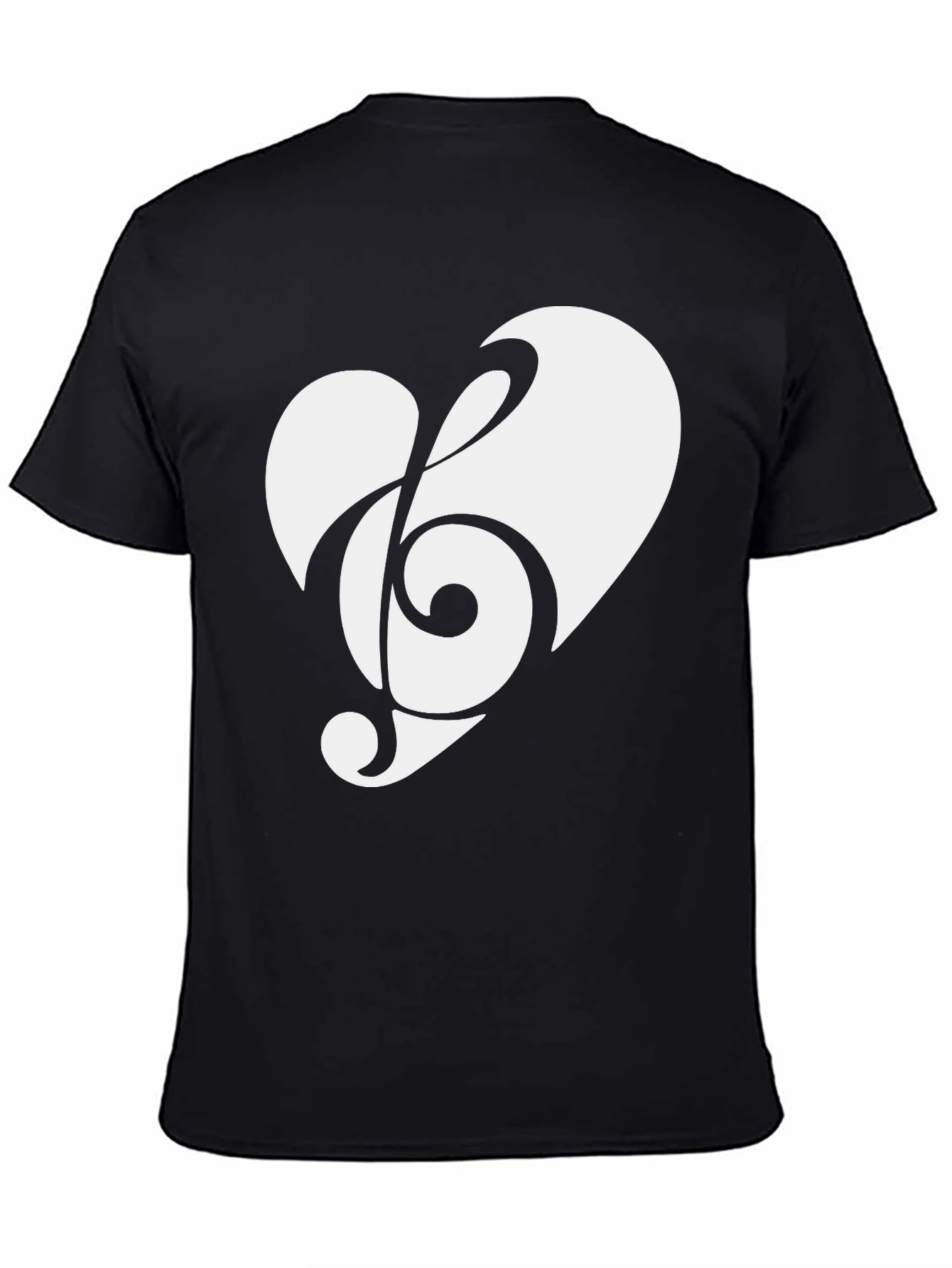 Black Musical Heart Black T-Shirt view 4