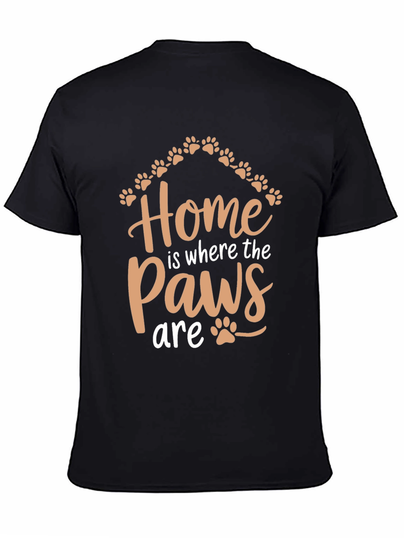Black Home is Where the Paws Are - Graphic Tee view 4