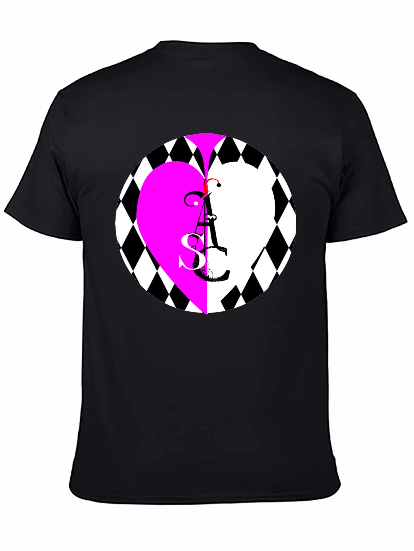 Black Heart ASC Graphic Black T-Shirt view 4