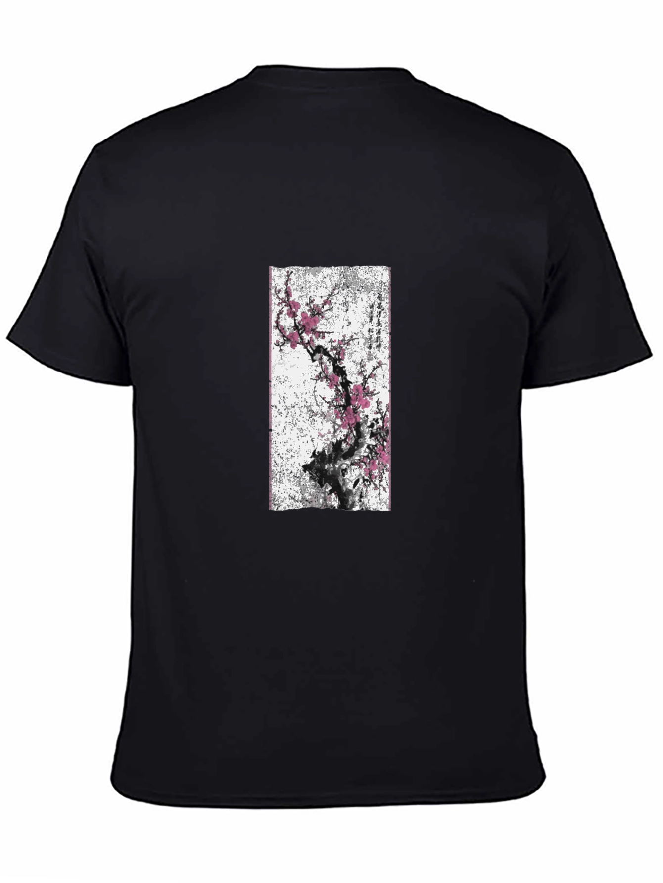 Black Black T-Shirt with Blossom Tree Graphic view 4