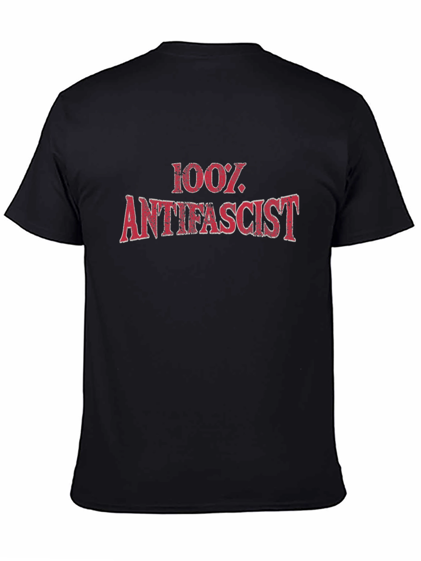 Black 100% Antifascist Graphic Tee view 4