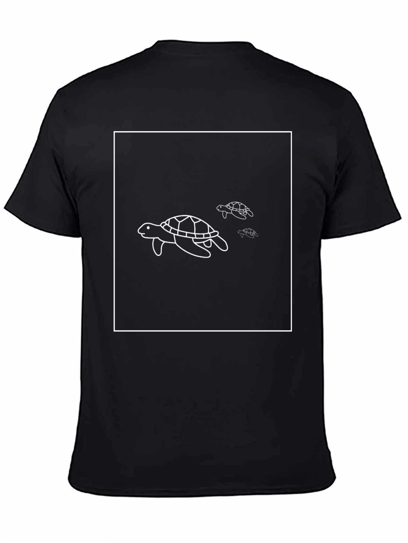 Black Turtle Graphic Black T-Shirt view 4