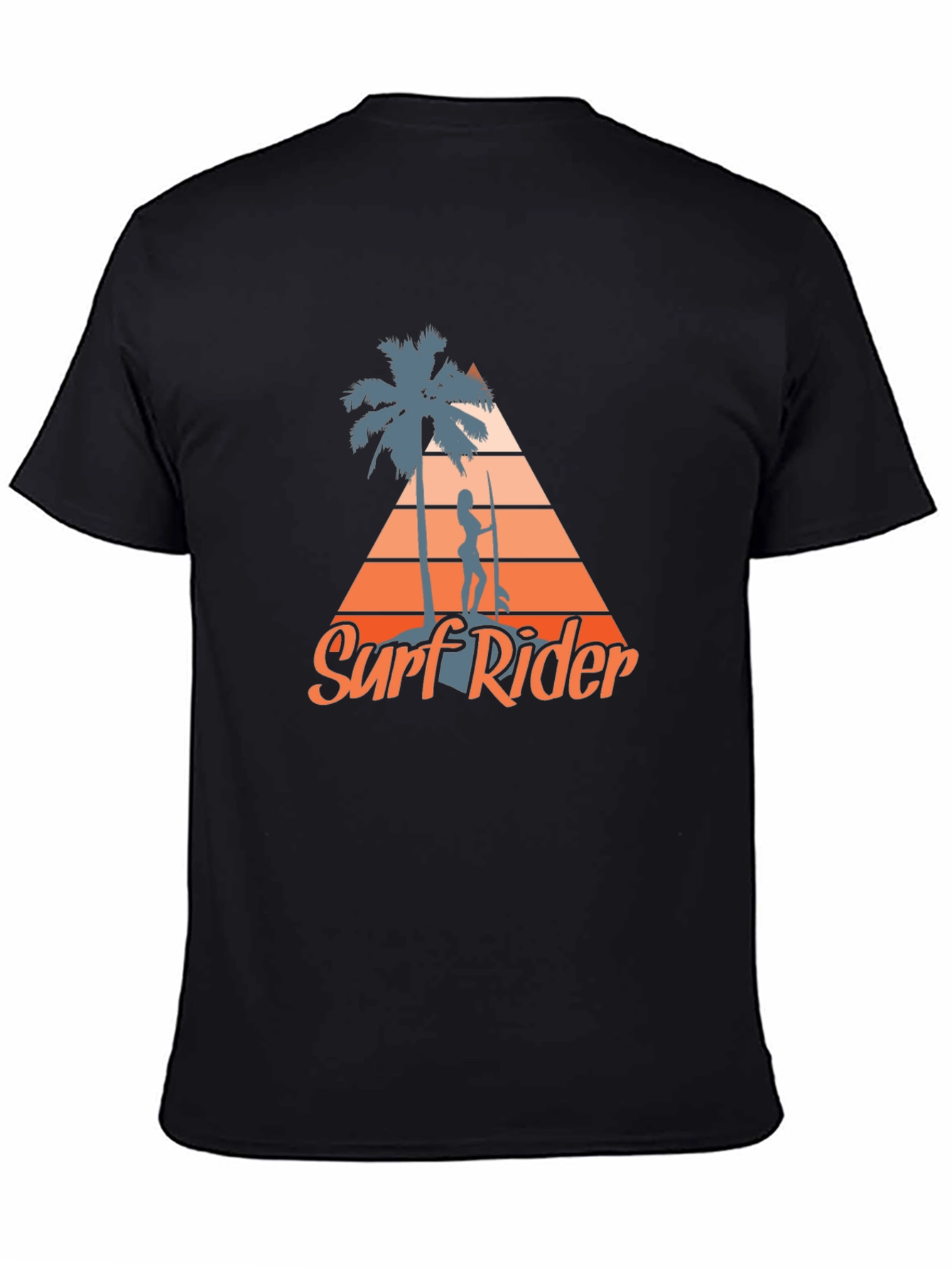 Black Surf Rider Graphic Tee - Coastal Lifestyle view 4