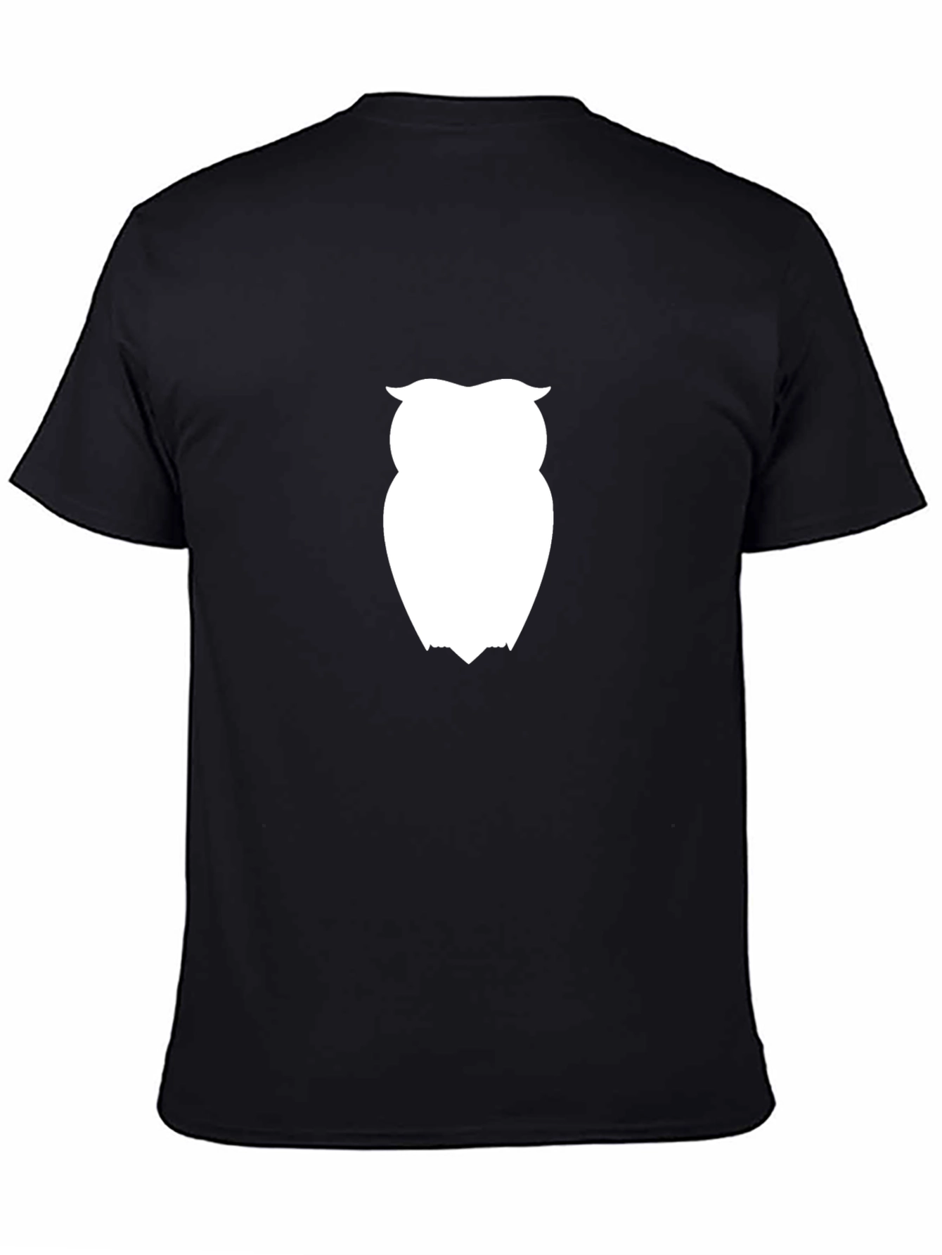 Black Owl Graphic Tee - Stylish Black Cotton T-Shirt view 4