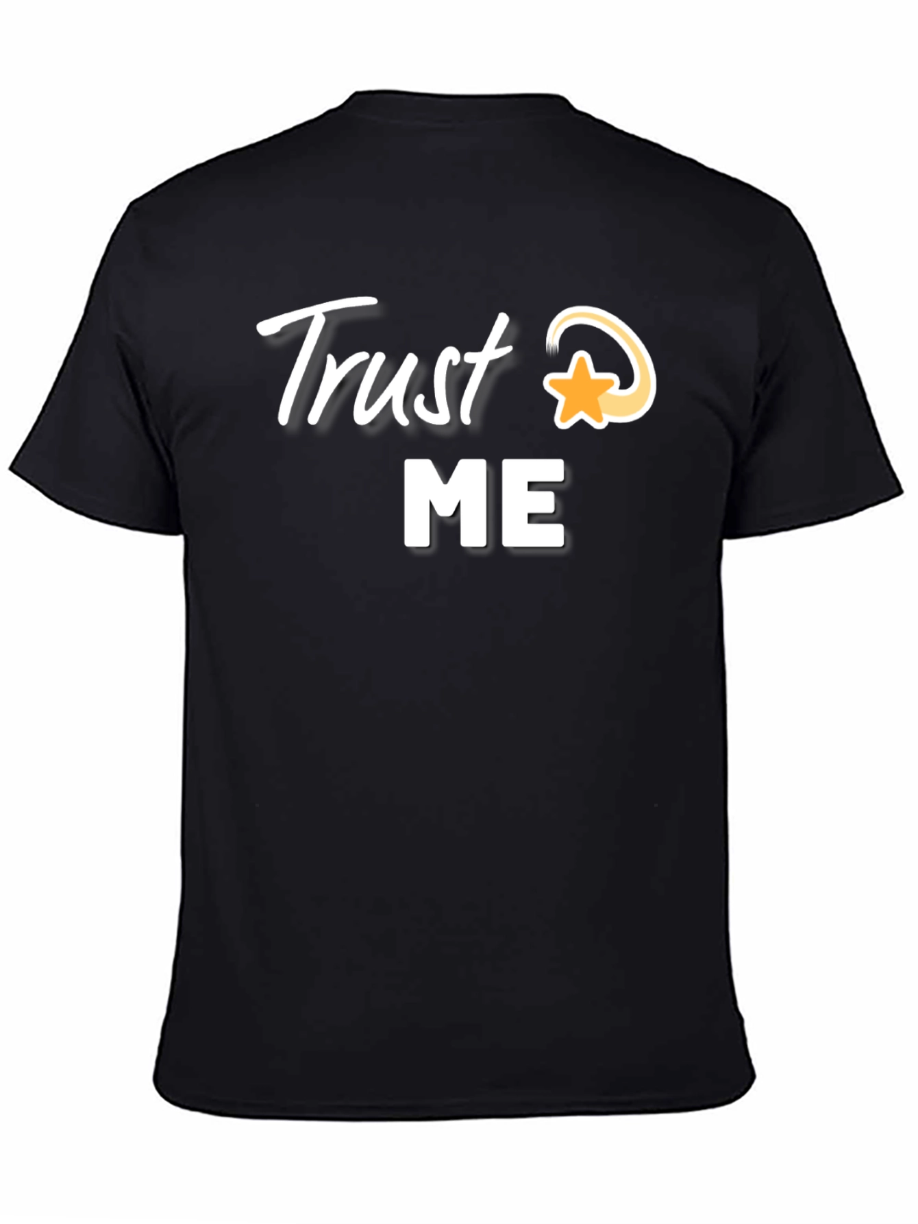 Black Trust Me Star Graphic Tee - Black view 4