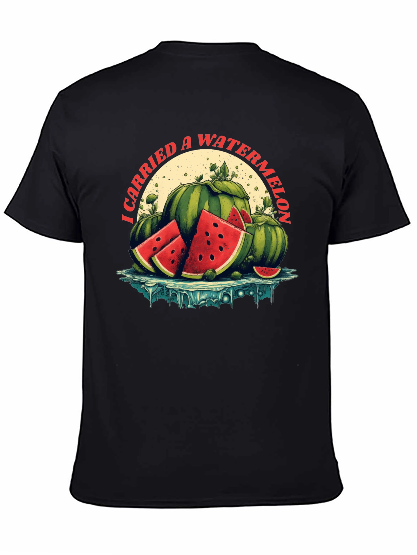 Black I Carried a Watermelon Graphic Tee view 4