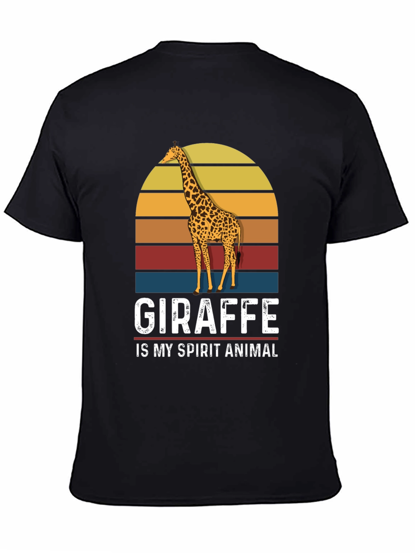 Black Giraffe Spirit Animal Graphic T-Shirt view 4