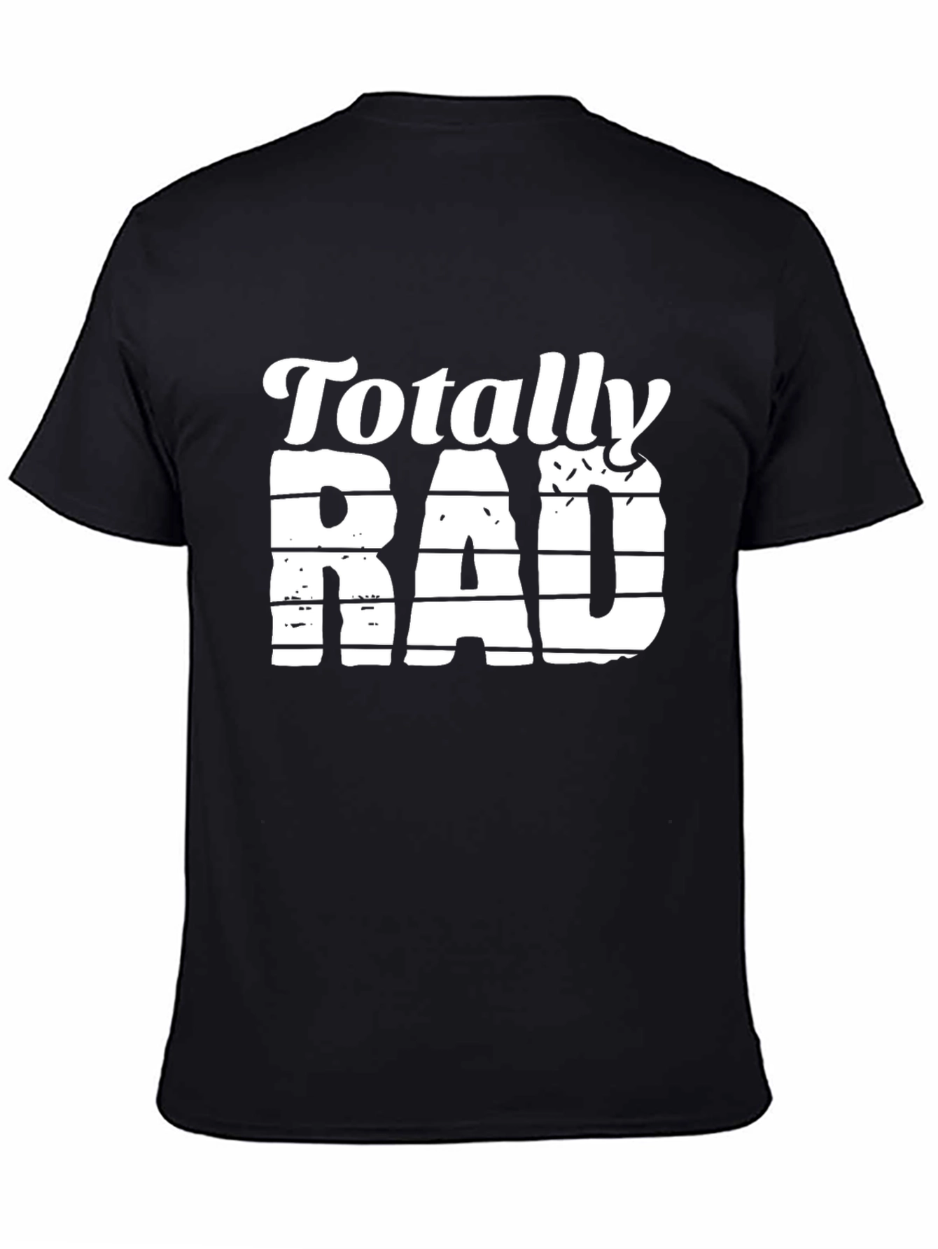 Black Totally Rad Retro Graphic T-Shirt view 4