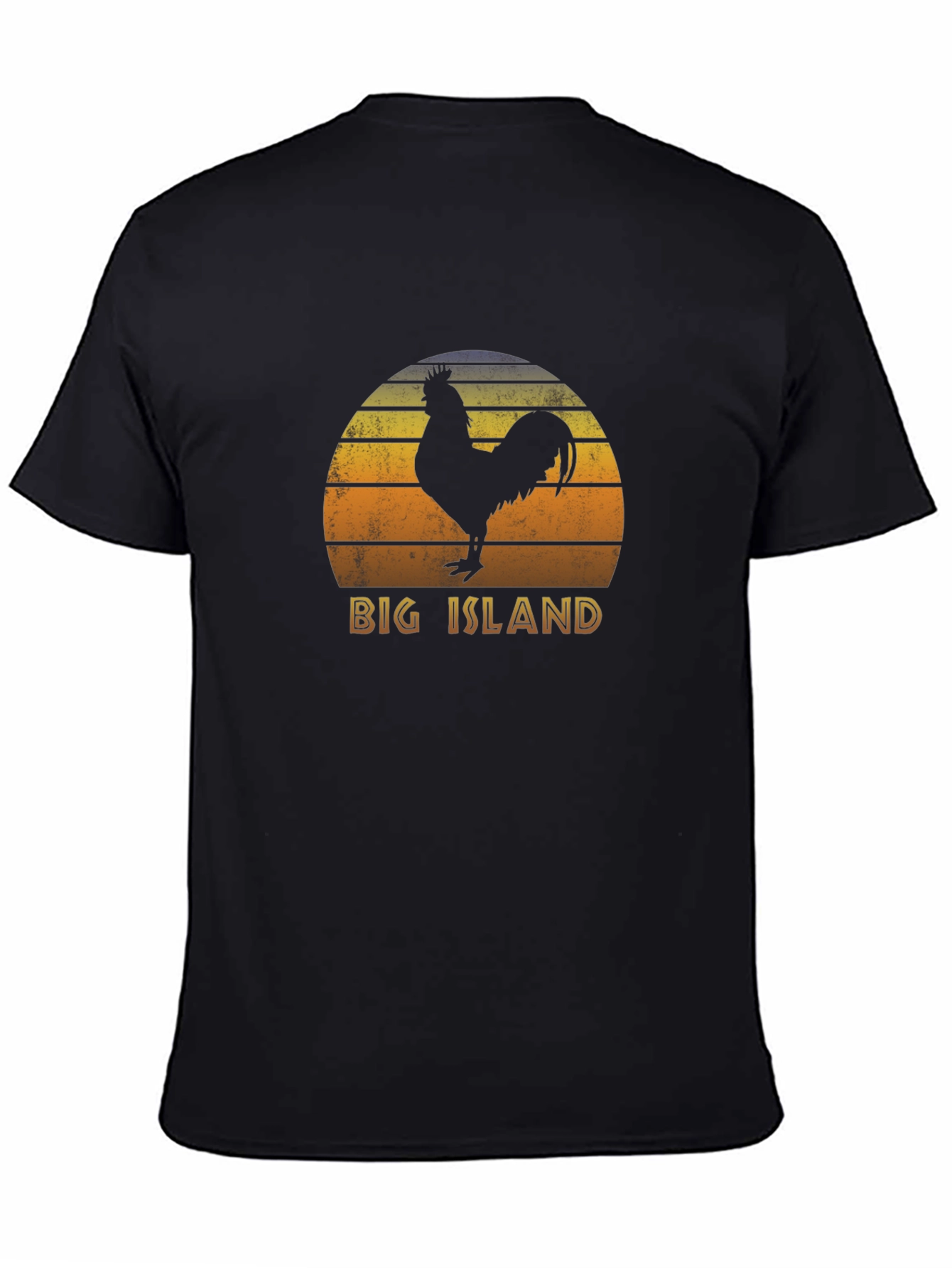 Black Big Island Rooster T-Shirt - Vintage Style view 4