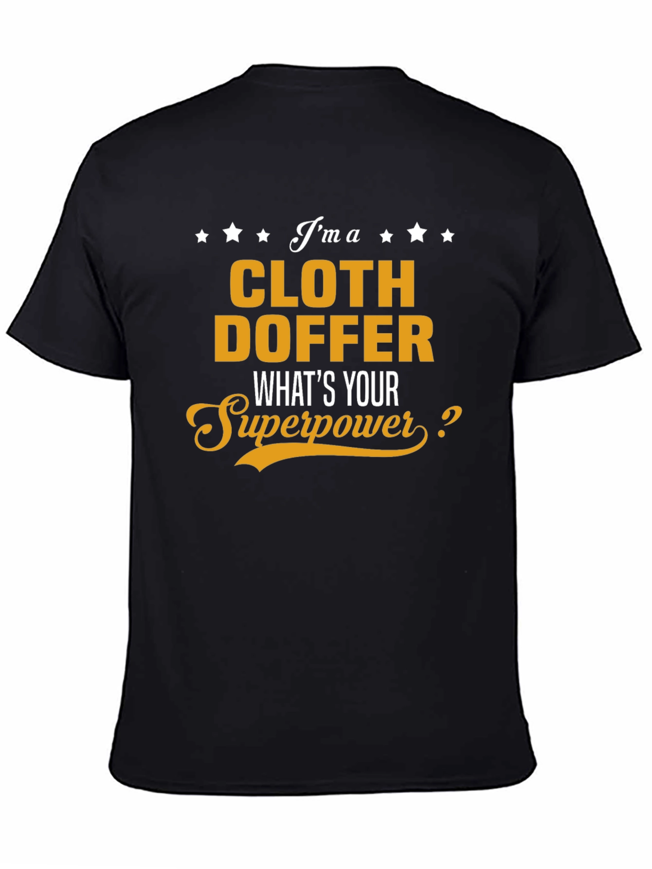 Black Cloth Doffer Superpower T-Shirt - Black view 4