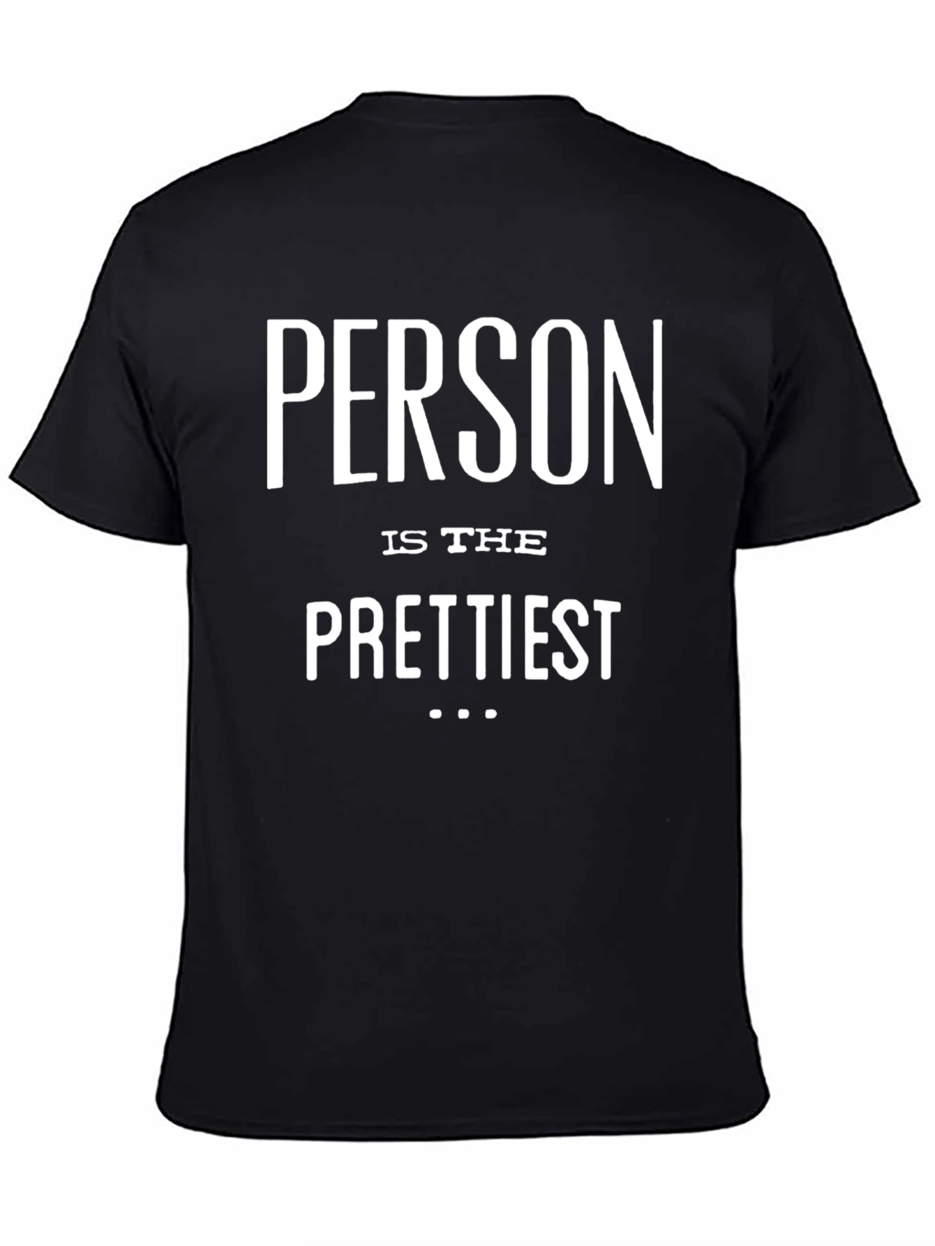 Black Person Is The Prettiest Tee - Black Cotton T-Shirt view 4
