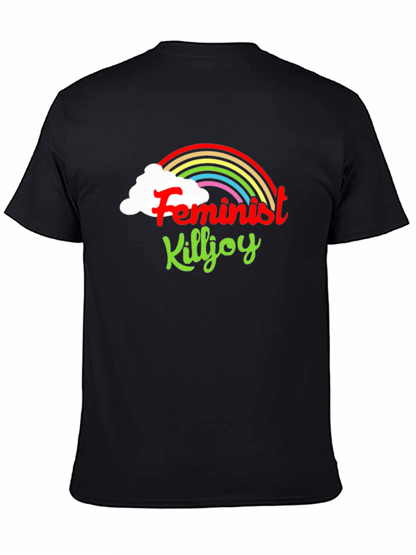 Black Feminist Killjoy Graphic Tee - Rainbow Design view 4