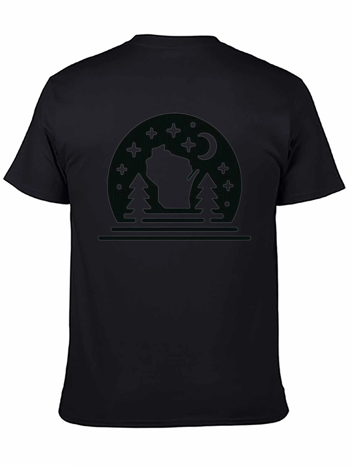 Wisconsin Nature Scene Graphic Tee - Black - 4