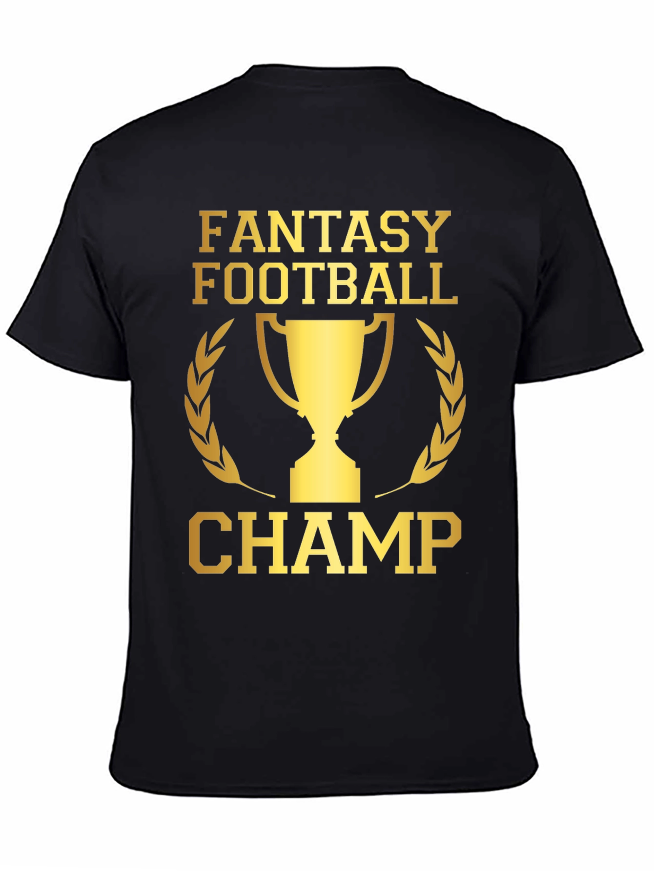 Black Fantasy Football Champ T-Shirt view 4