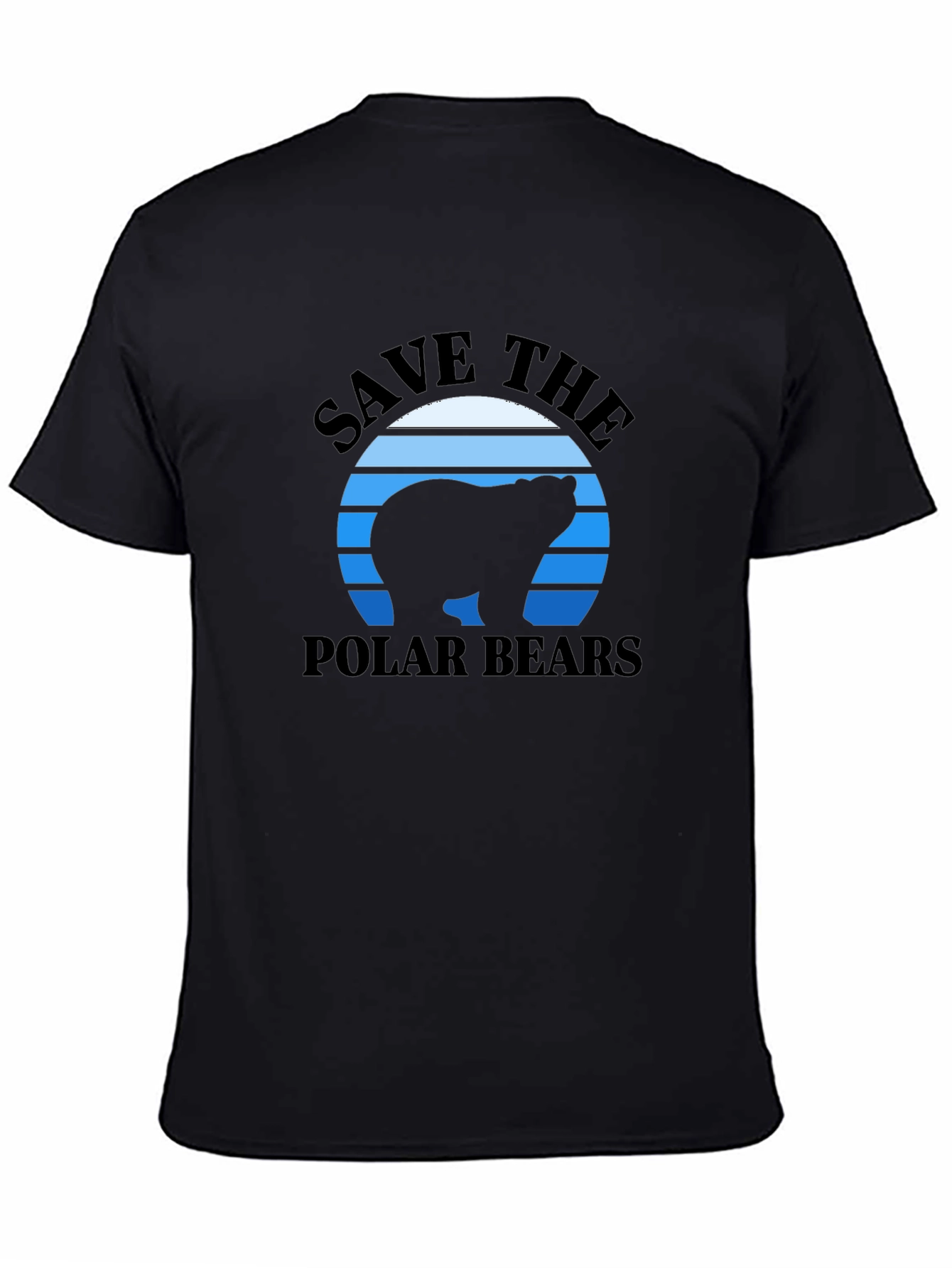 Black Save The Polar Bears Graphic Tee view 4