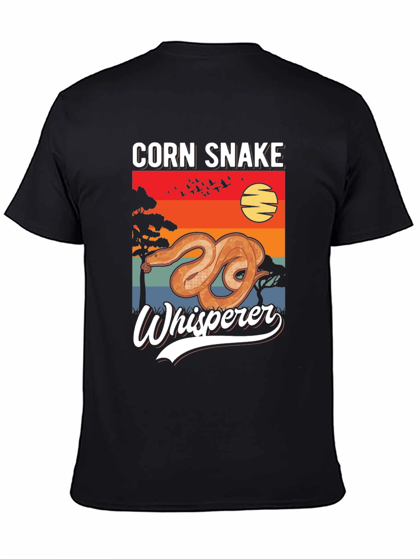 Black Corn Snake Whisperer Black T-Shirt view 4