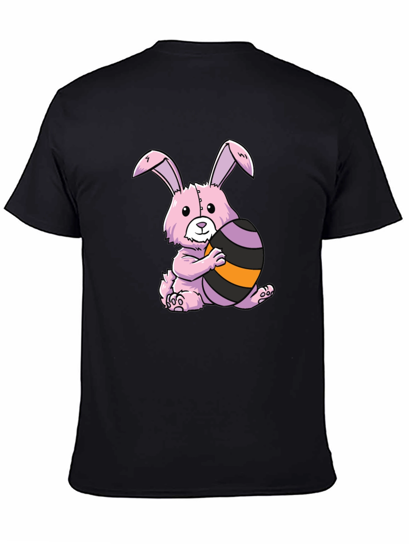 Easter Bunny T-Shirt: Pink Bunny with Easter Egg - 4