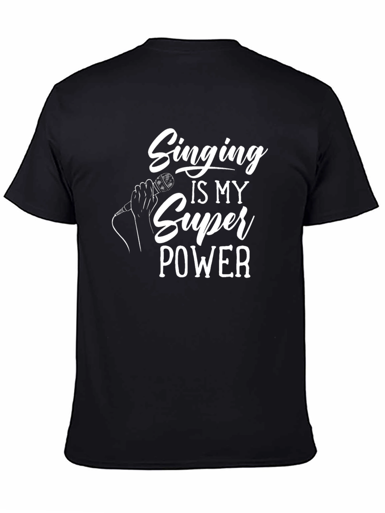 Black Singing is My Super Power Black Graphic Tee view 4