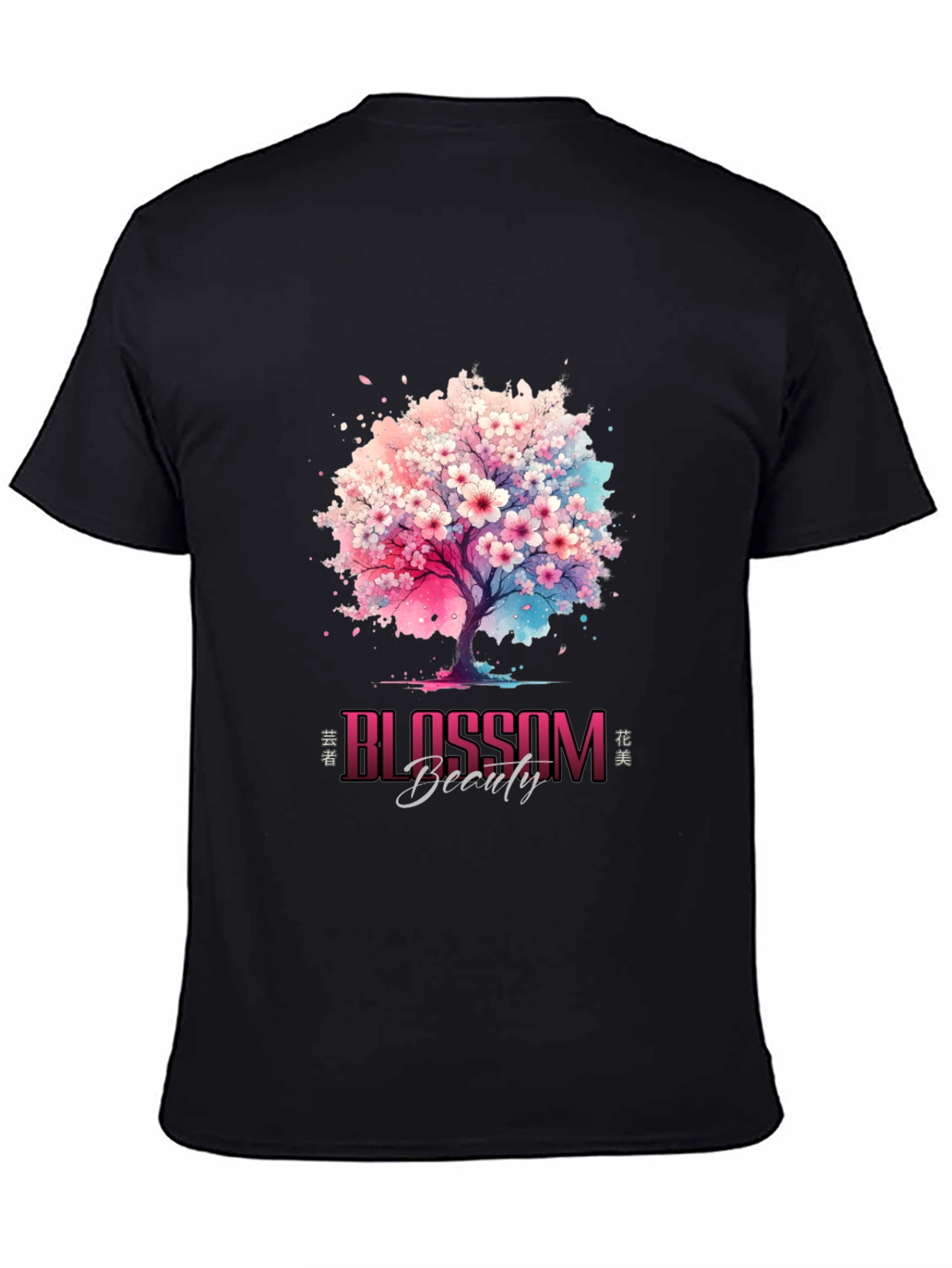 Black Blossom Beauty Graphic Tee - Artistic Design view 4