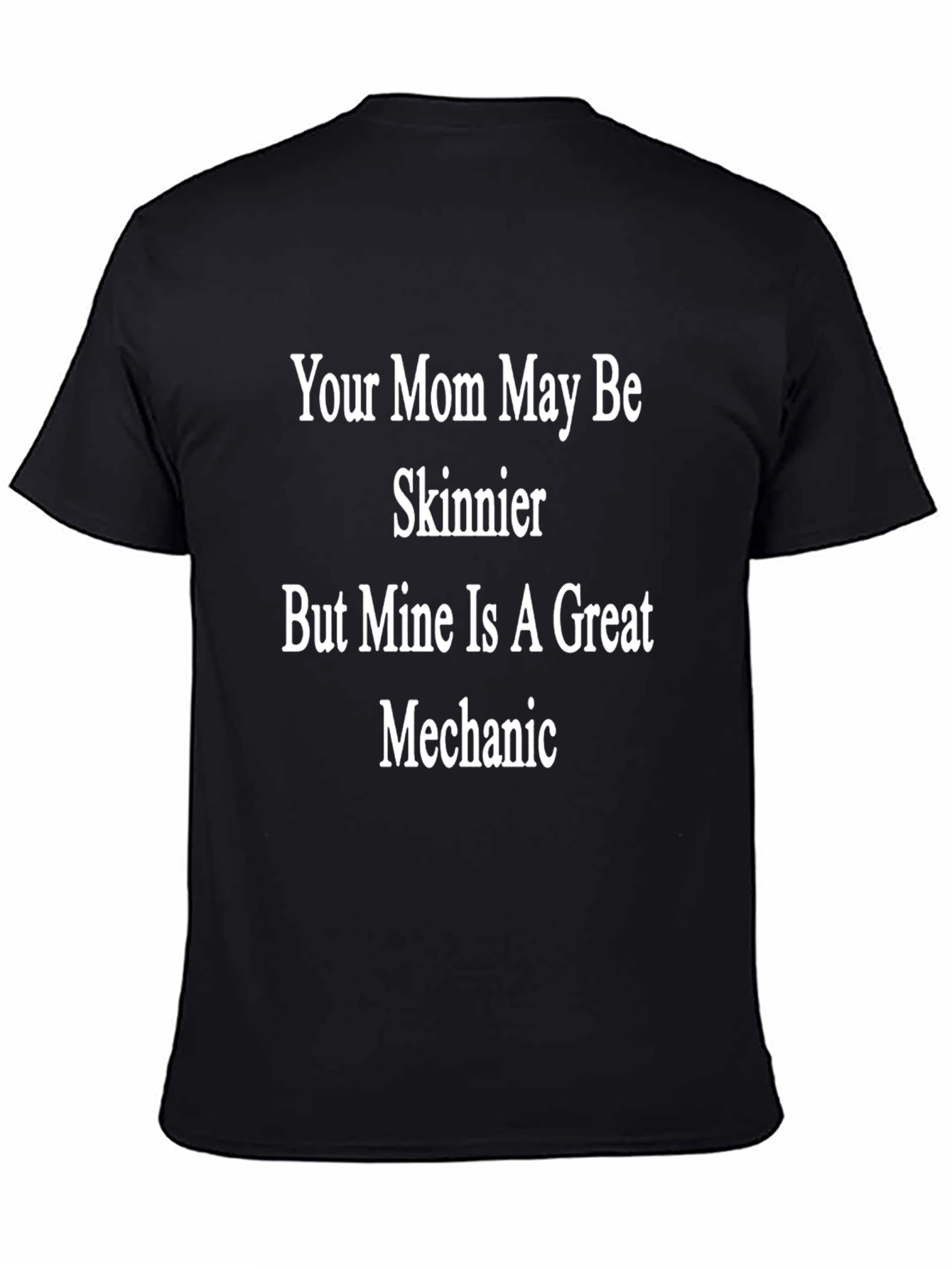 Black Funny Mom Mechanic T-Shirt view 4