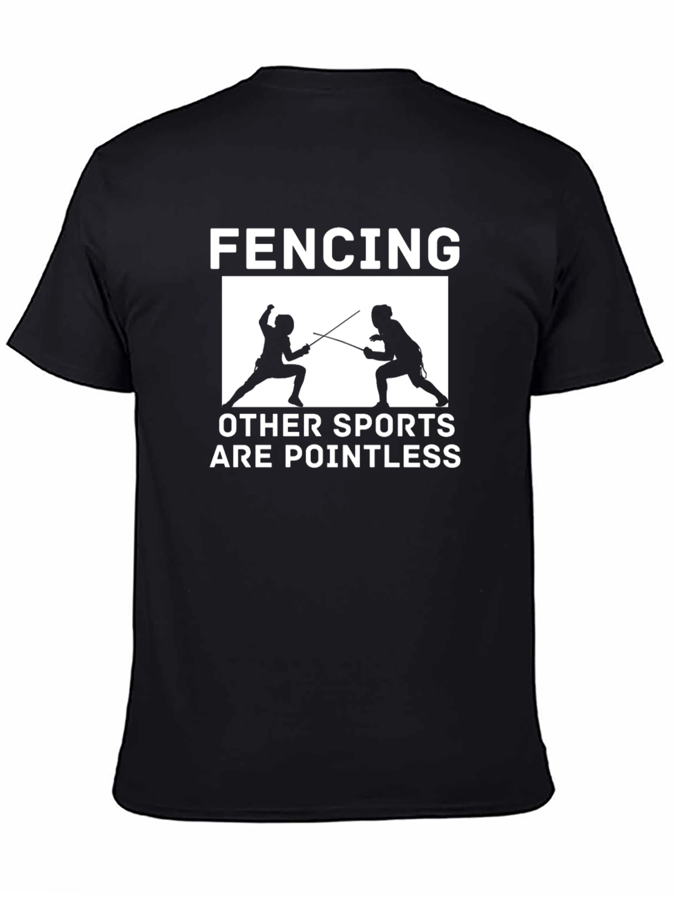 Black Fencing is Pointless T-Shirt view 4