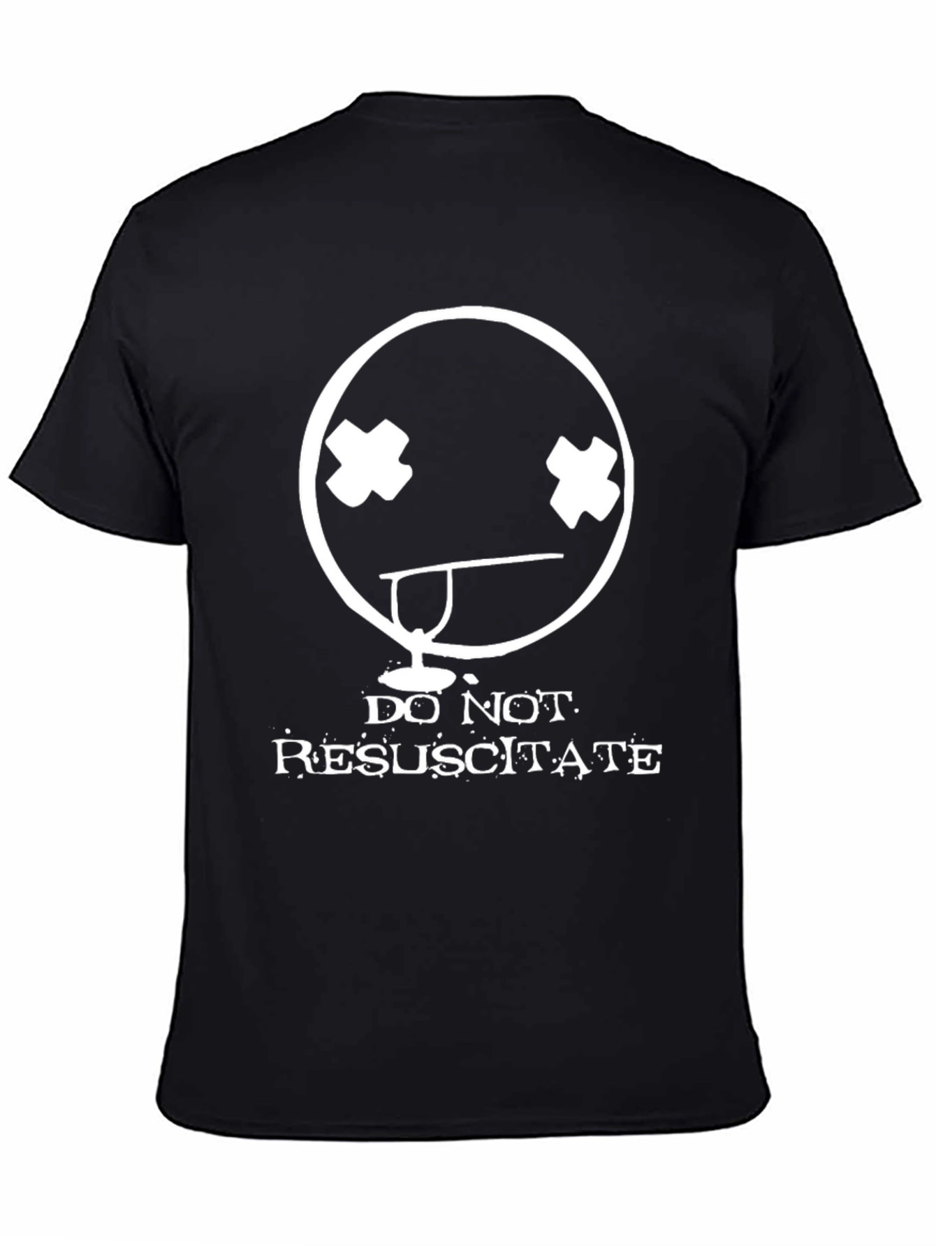 Black Do Not Resuscitate Graphic Tee - Black Cotton T-Shirt view 4