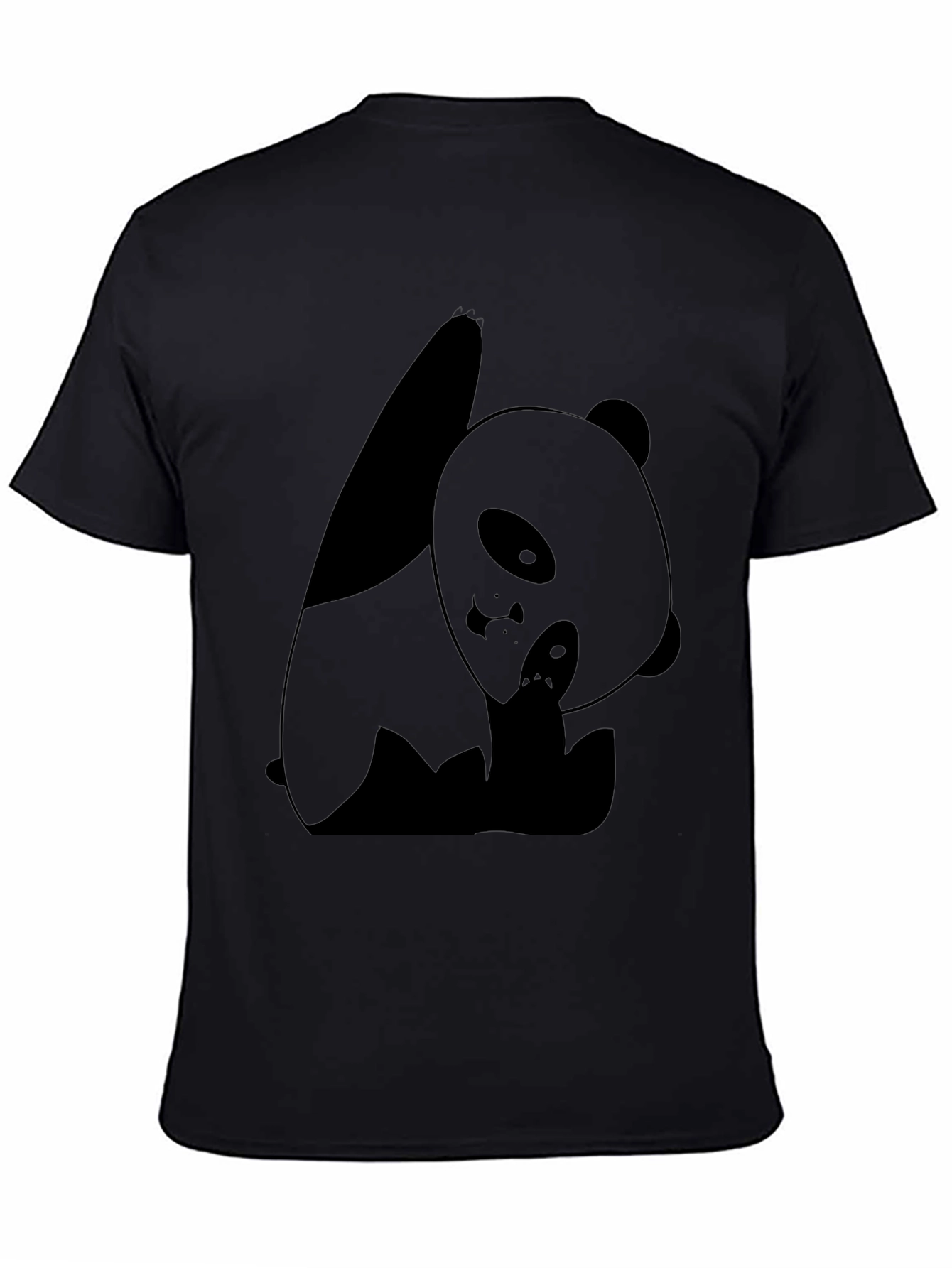 Black Black Panda Graphic Tee view 4