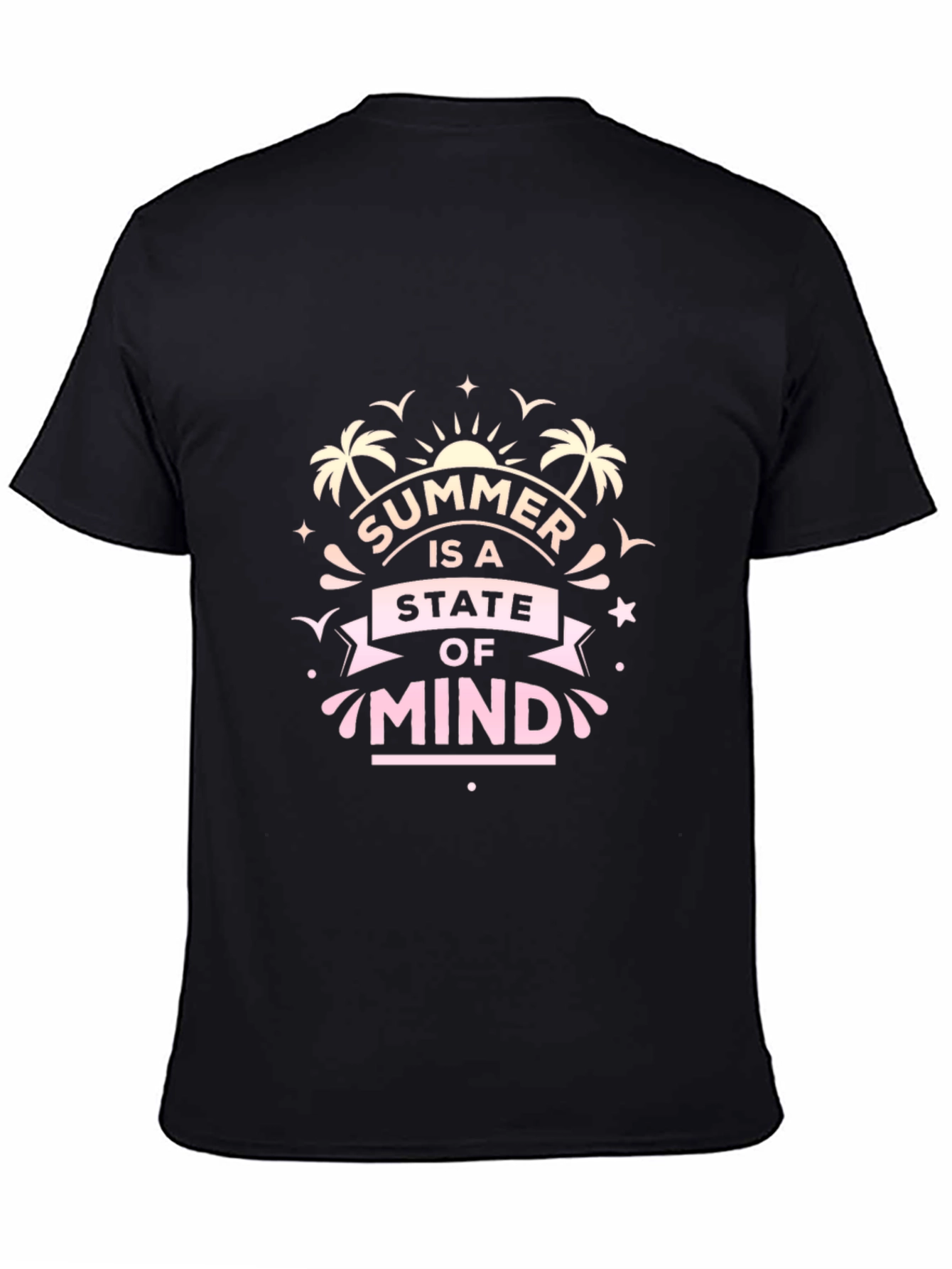 Black Summer State of Mind Black T-Shirt view 4