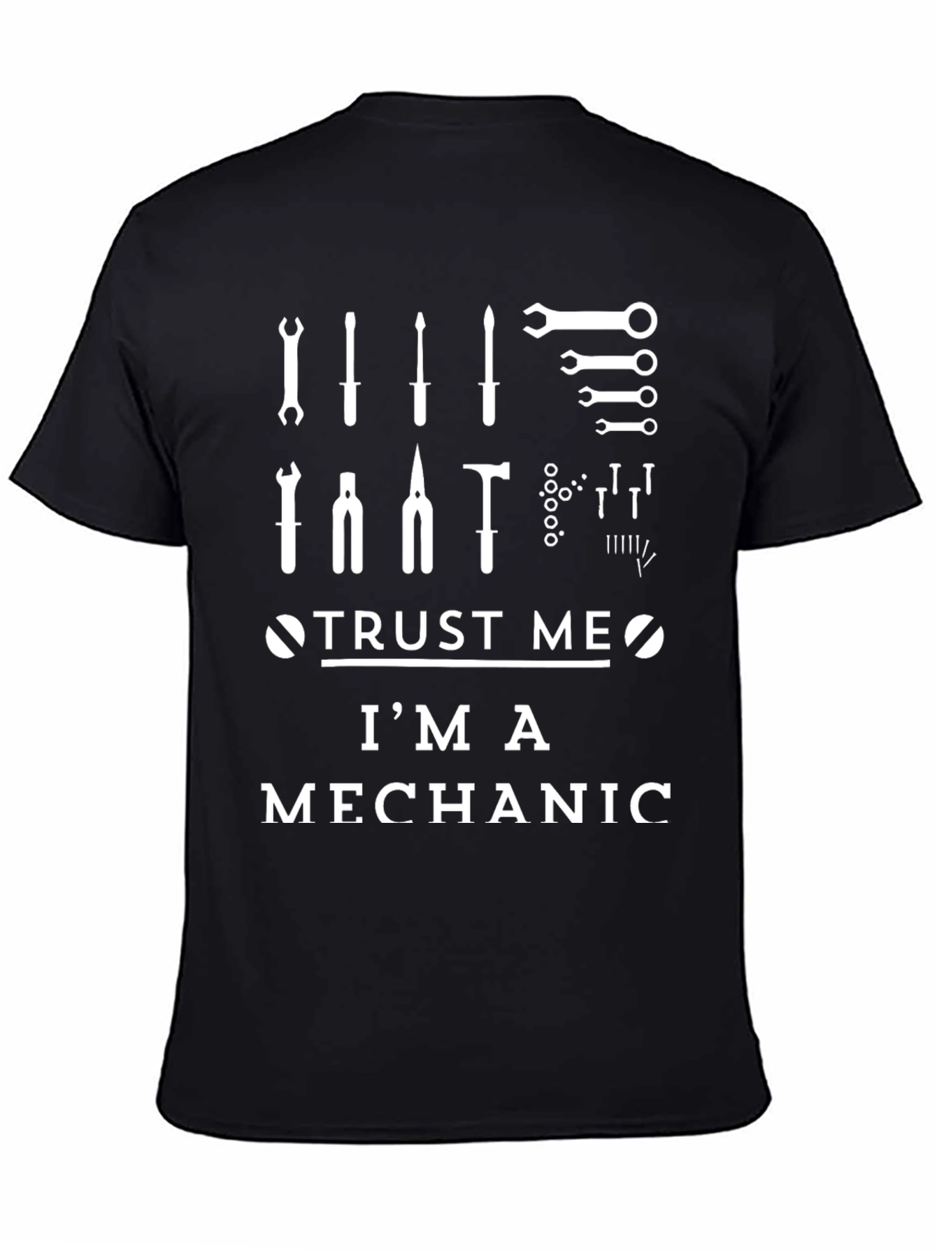 Black Trust Me I'm a Mechanic T-Shirt Funny Tool Tee view 4
