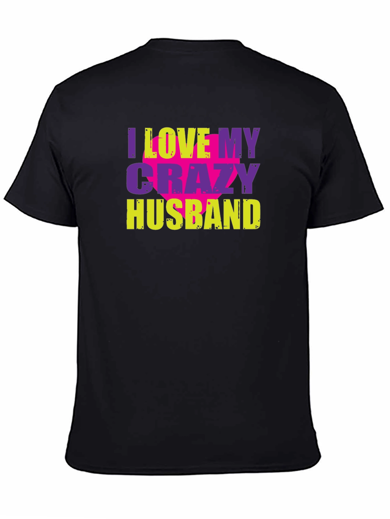 Black I Love My Crazy Husband Graphic Tee view 4