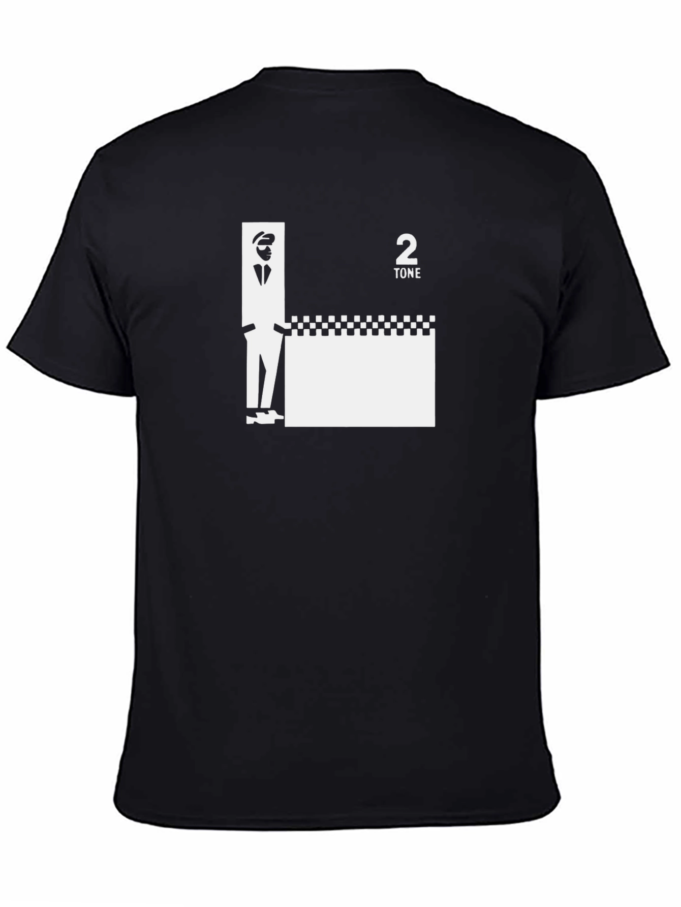 Black 2 Tone Ska Black T-Shirt view 4