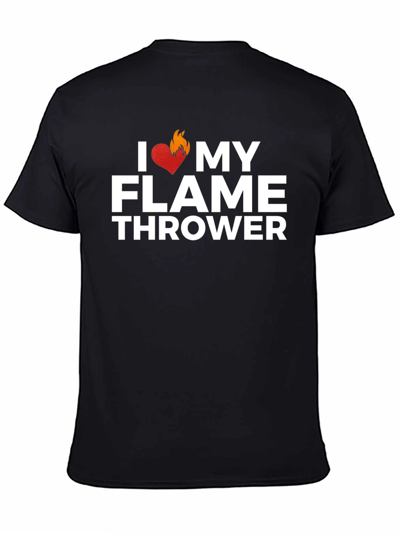 Black I Heart My Flamethrower Graphic Tee view 4