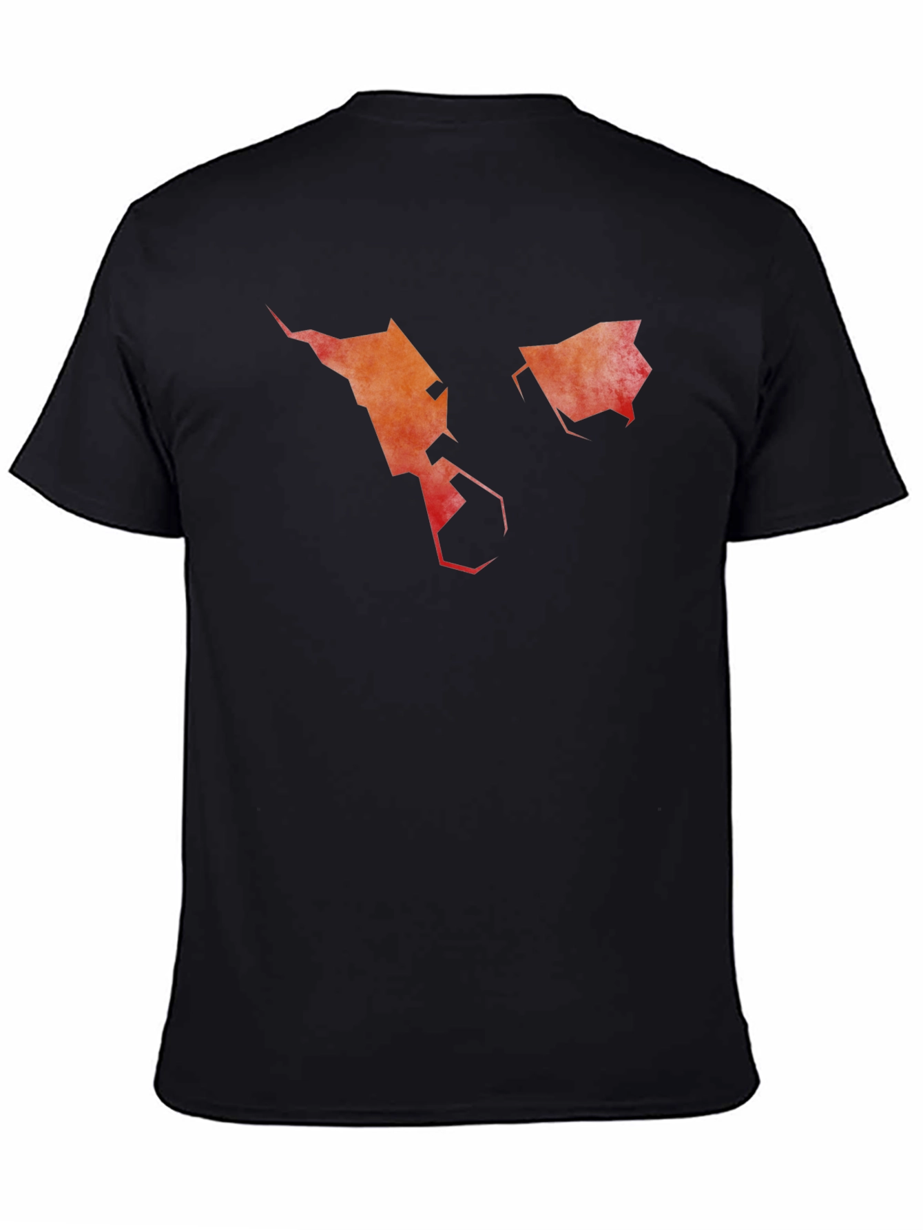 Black Abstract Graphic Black T-Shirt view 4